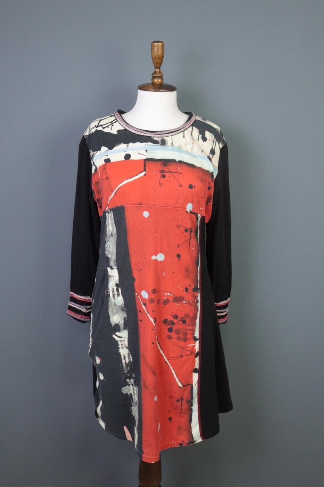 Designer Aventures des Toiles Multicolor Printed A-Line Dress Size 44 Size M / US 6-8 / IT 42-44 - 1 Thumbnail
