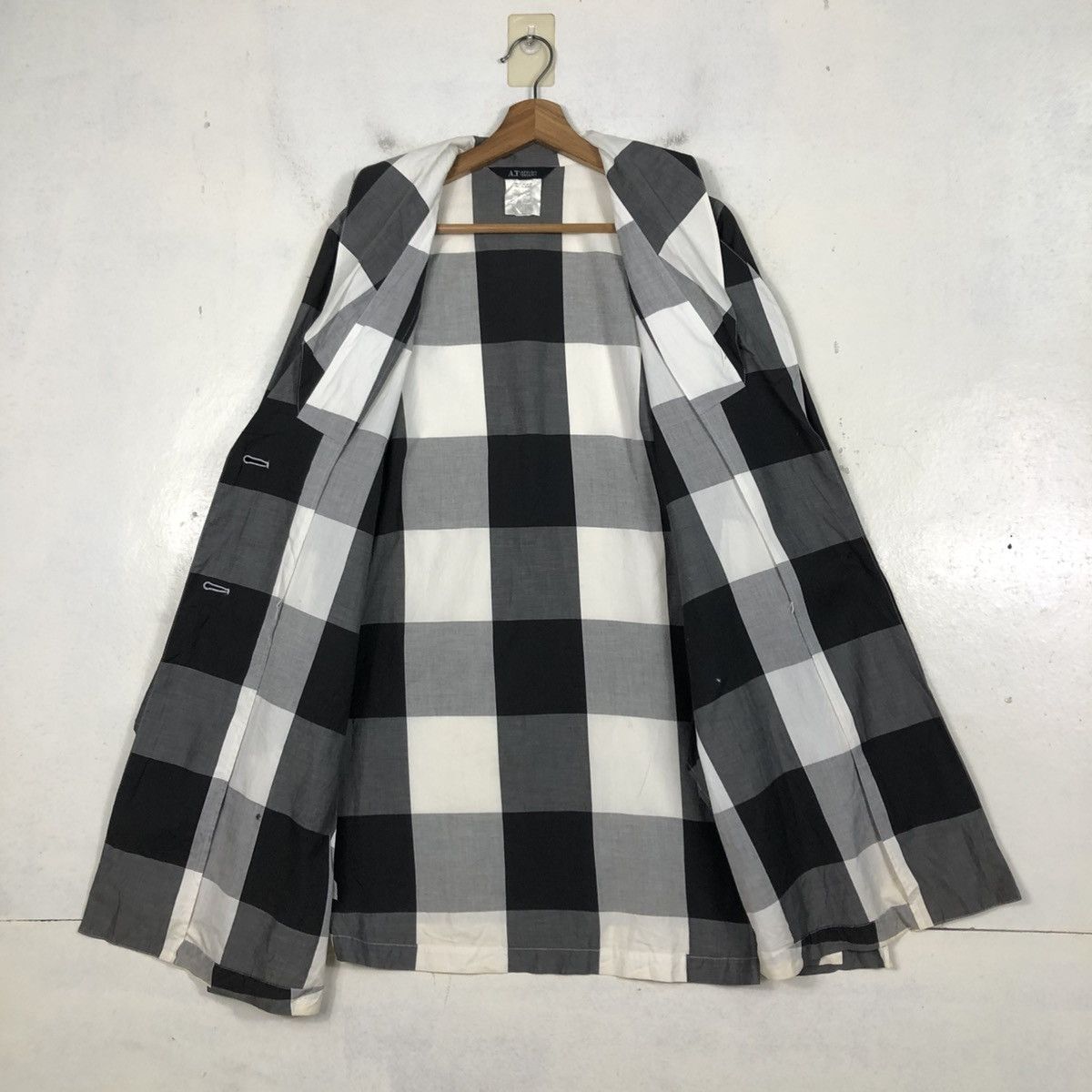 Yohji Yamamoto 📌Oversized Jacket Button Atsuro Tayama Tartan Design Size US M / EU 48-50 / 2 - 17 Thumbnail