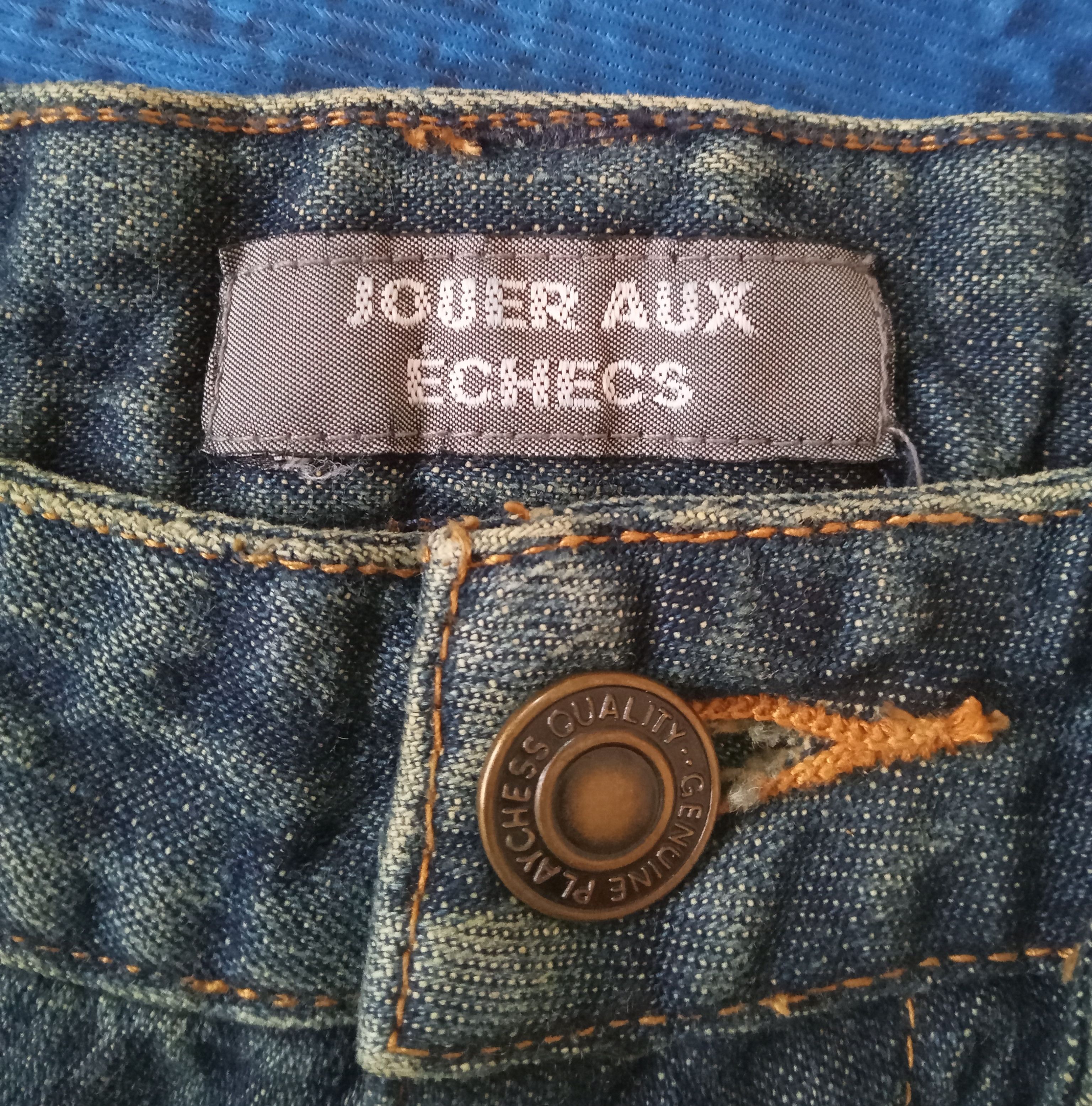 Japanese Brand Jouer Aux Echecs Flare Rare Design Jeans Size 29" - 3 Thumbnail