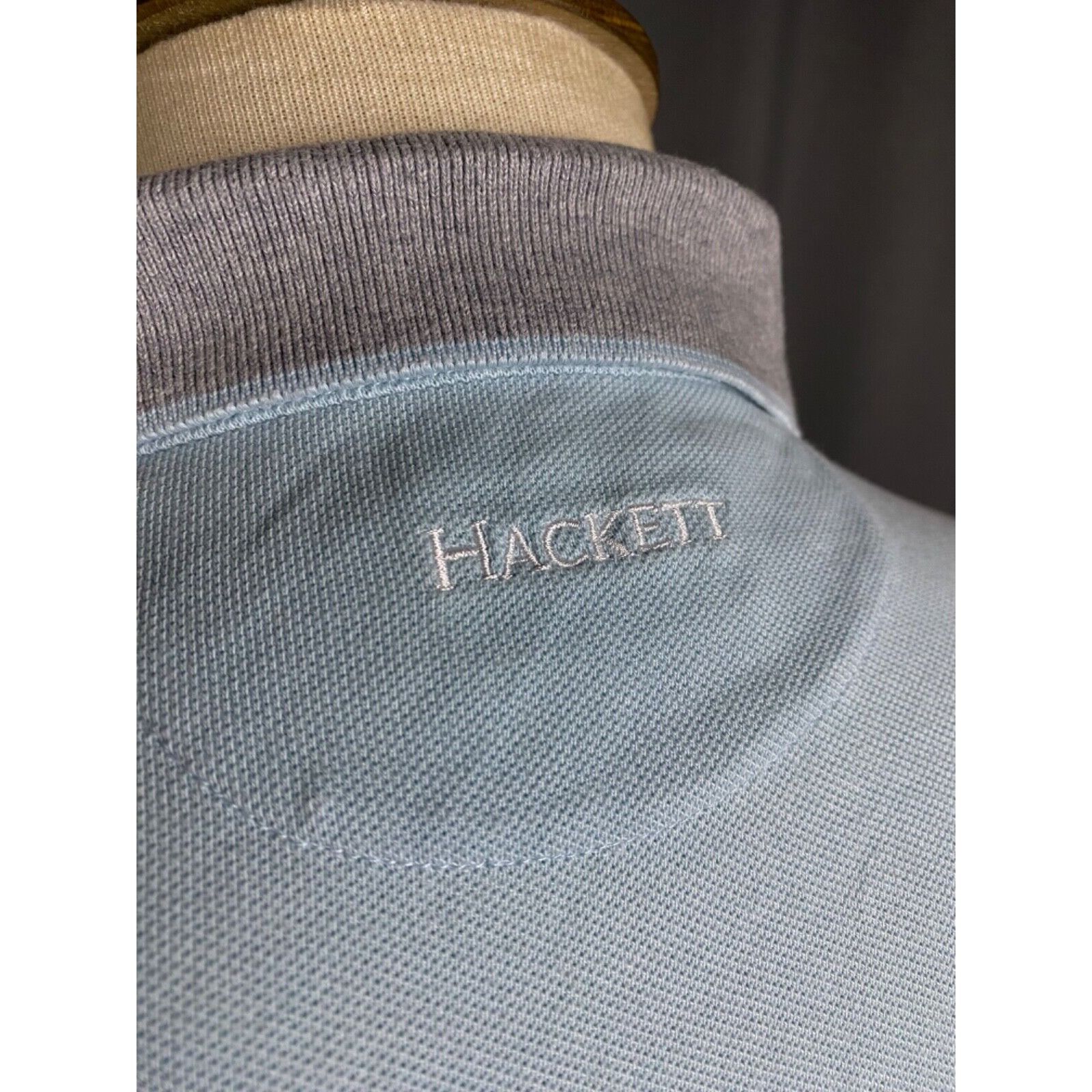 NHL MINT! Hackett Small Logo Men's Light Blue Polo T-Shirt Size Size US M / EU 48-50 / 2 - 10 Thumbnail