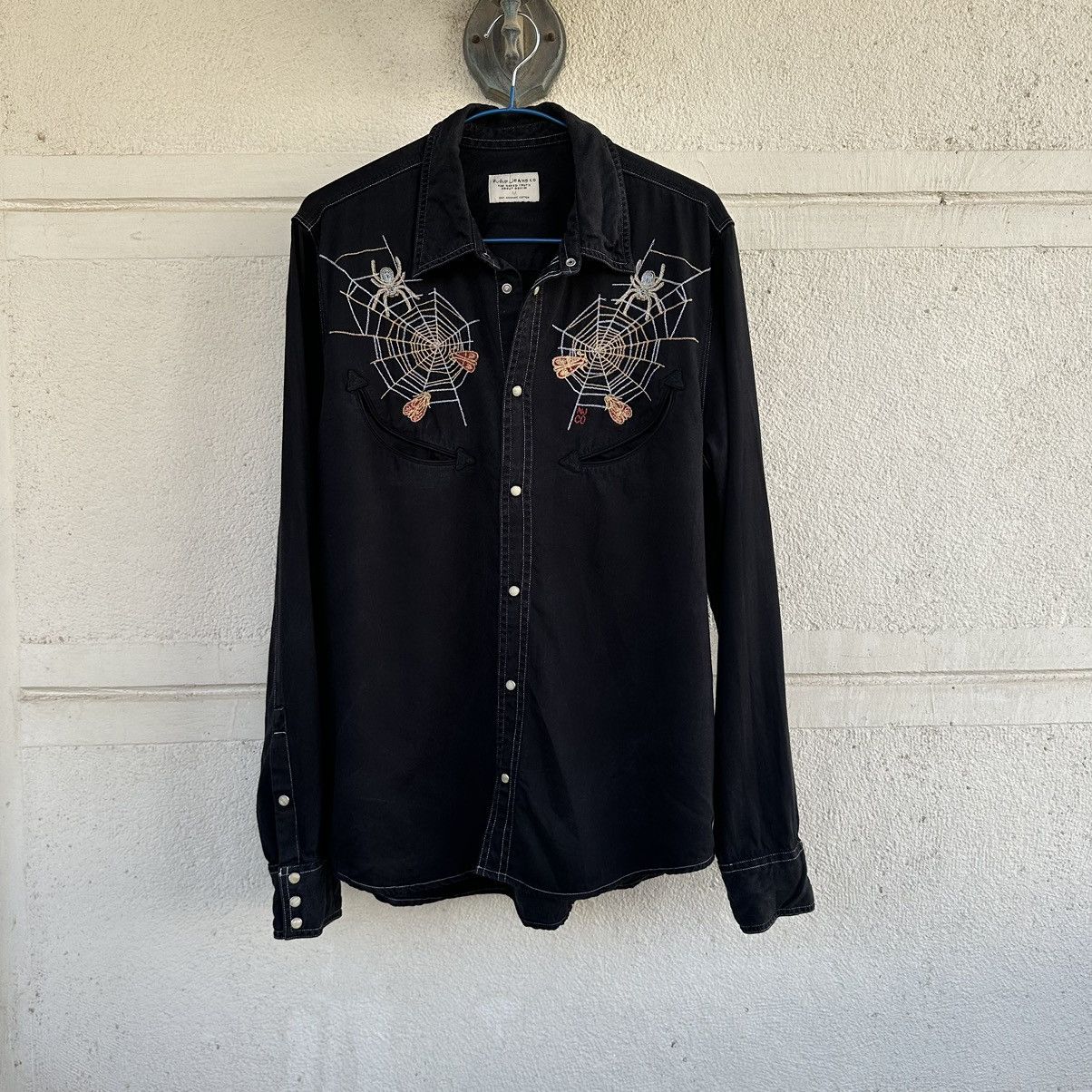 Nudie Jeans Nudie Jeans Stellan Spider Web Black Shirt Size US M / EU 48-50 / 2 - 1 Thumbnail