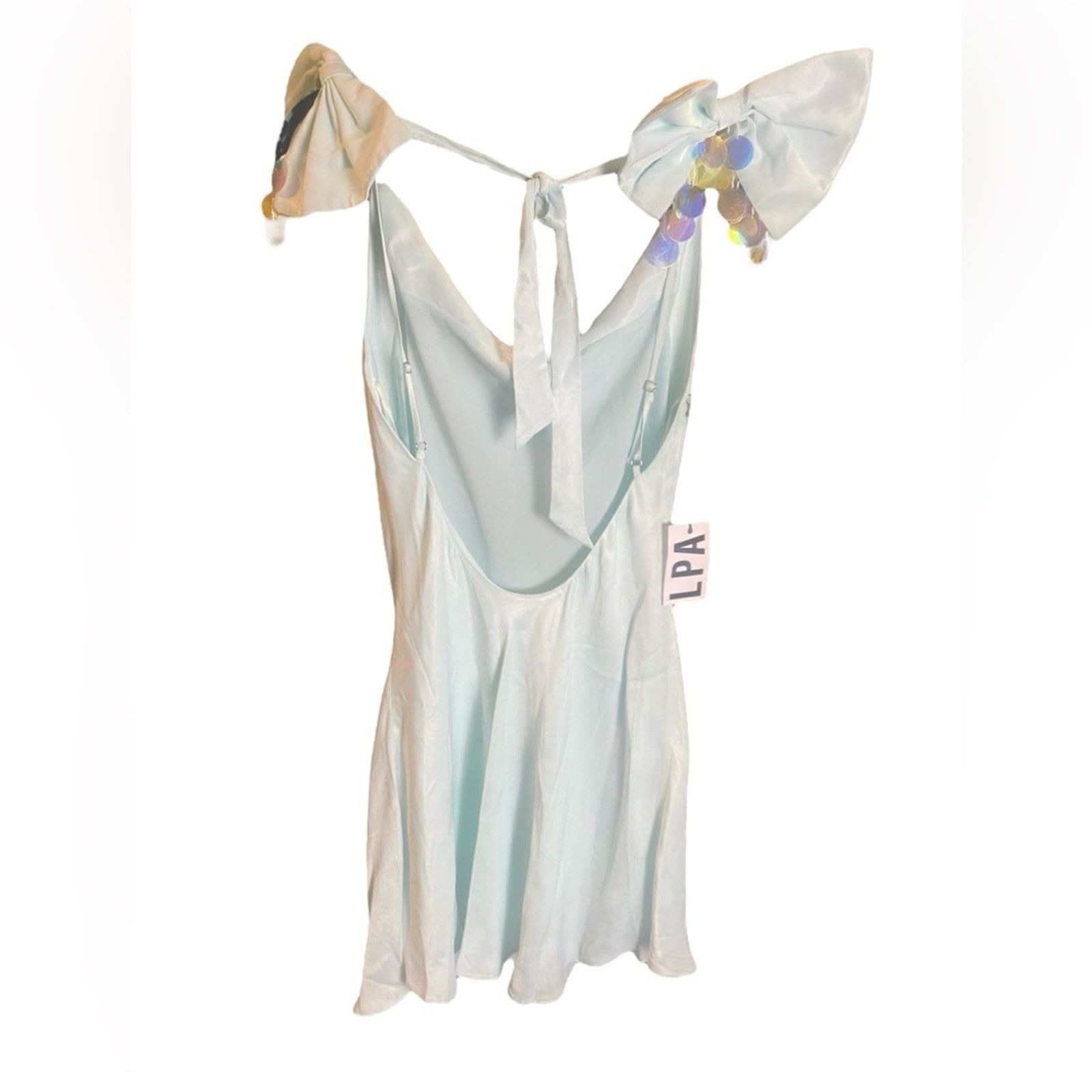REVOLVE Eleonora Sequin Mini Dress in Blue Glass LPA M Size M / US 6-8 / IT 42-44 - 4 Thumbnail