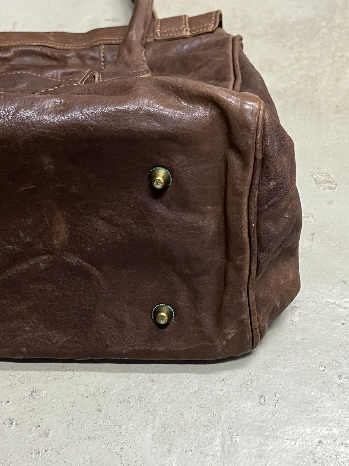 Leather Leather Birkin Japanese Brand 1 Metre Carre Cowhide Bag Size ONE SIZE - 13 Thumbnail