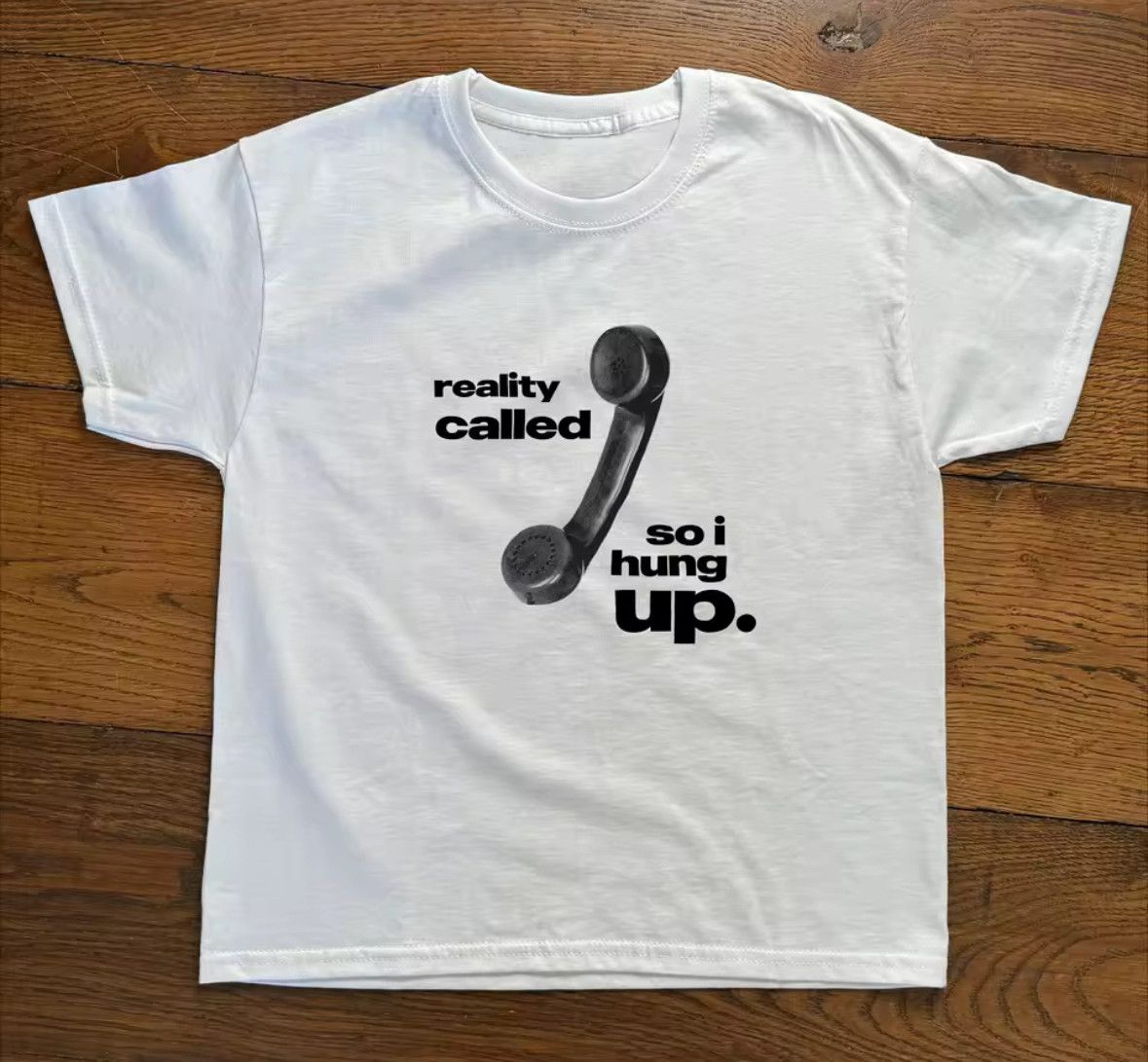 Other Streetwear Y2K Hang Up Call Quote Print T-Shirt Size US S / EU 44-46 / 1 - 1 Thumbnail