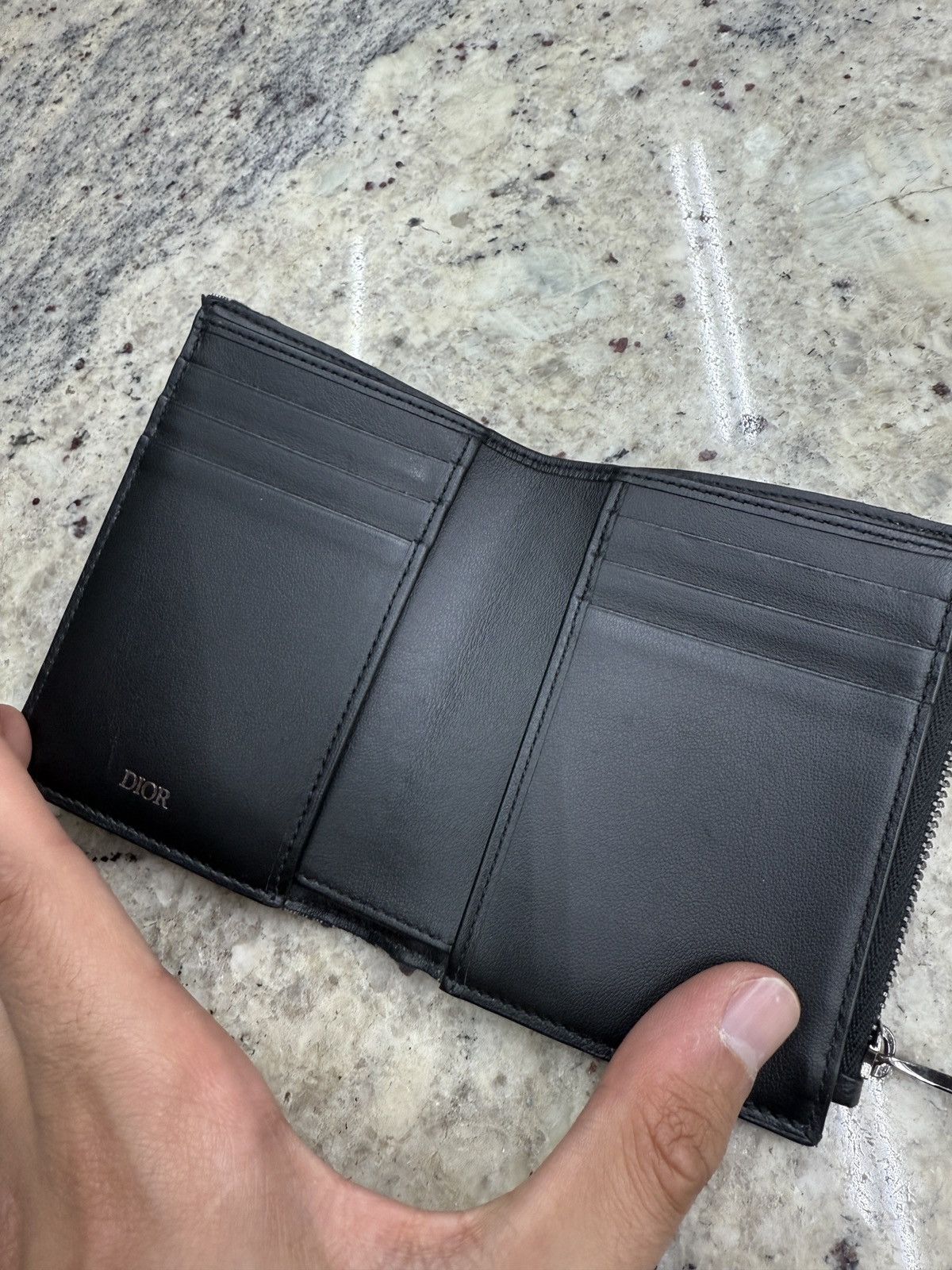 Dior Christian Dior Bitfold Wallet Beige Size ONE SIZE - 6 Thumbnail