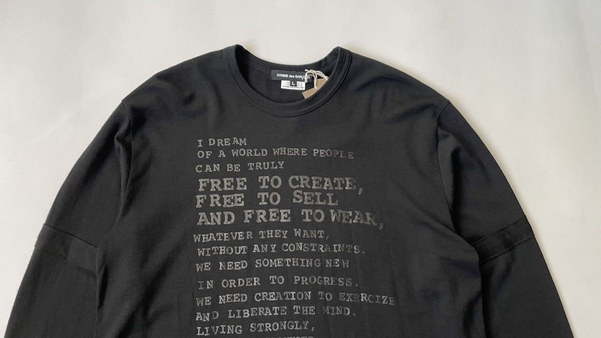 Comme des Garcons A/W 11 Black Wool ‘Poem’ Sweater Size US M / EU 48-50 / 2 - 3 Thumbnail