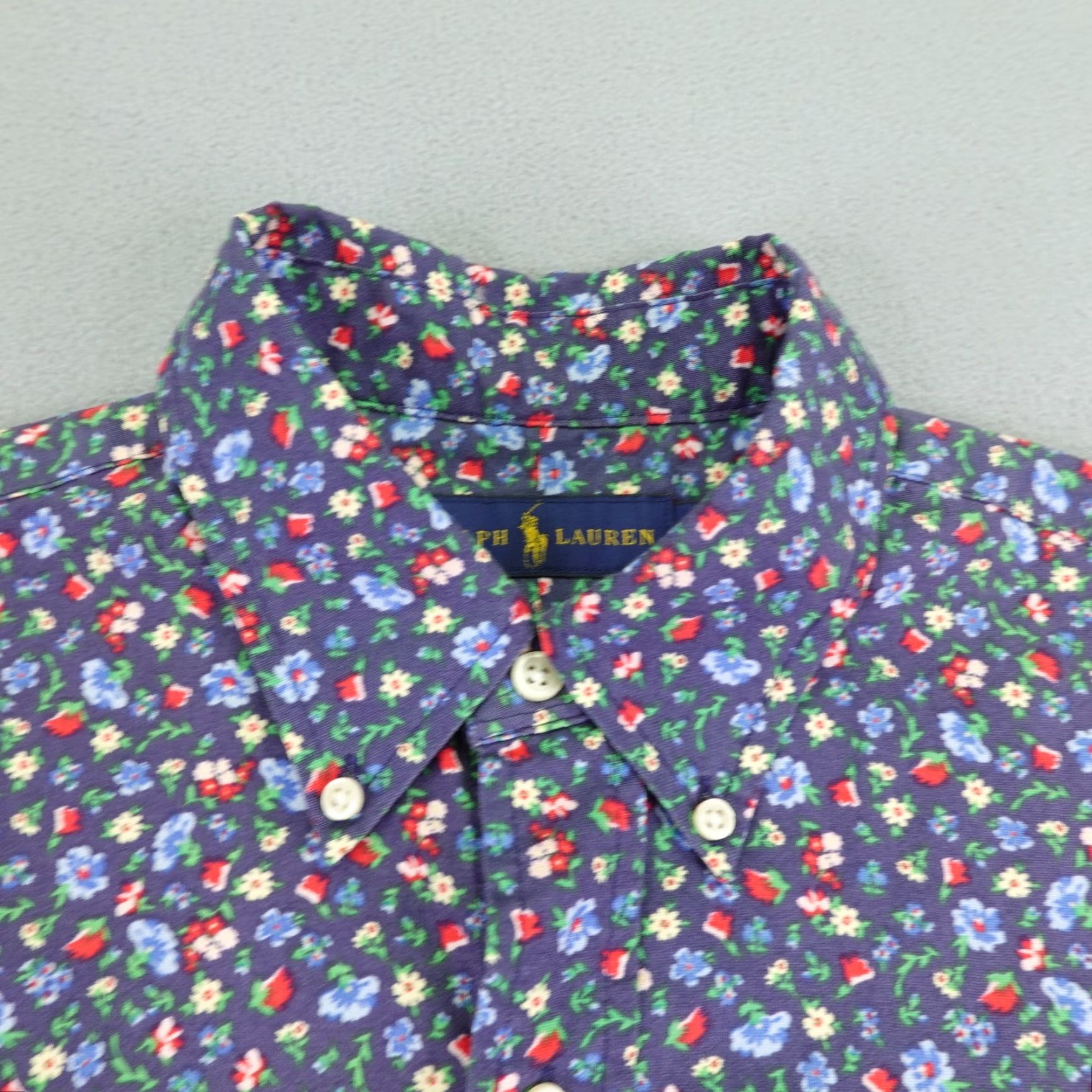 Ralph Lauren Ralph Lauren Shirt Mens Medium Blue Ditsy Floral Button-Up Pony Logo Flowers Size US M / EU 48-50 / 2 - 2 Thumbnail