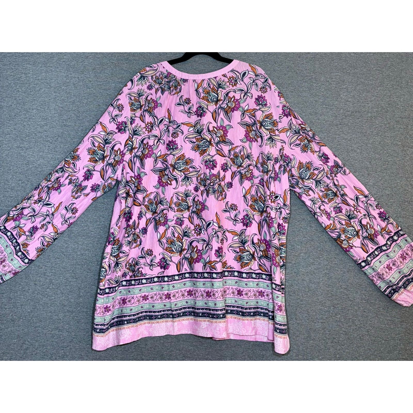 Other Vintage America | Floral Peasant Tassel Long Sleeve Top | XL Size XL / US 12-14 / IT 48-50 - 3 Thumbnail