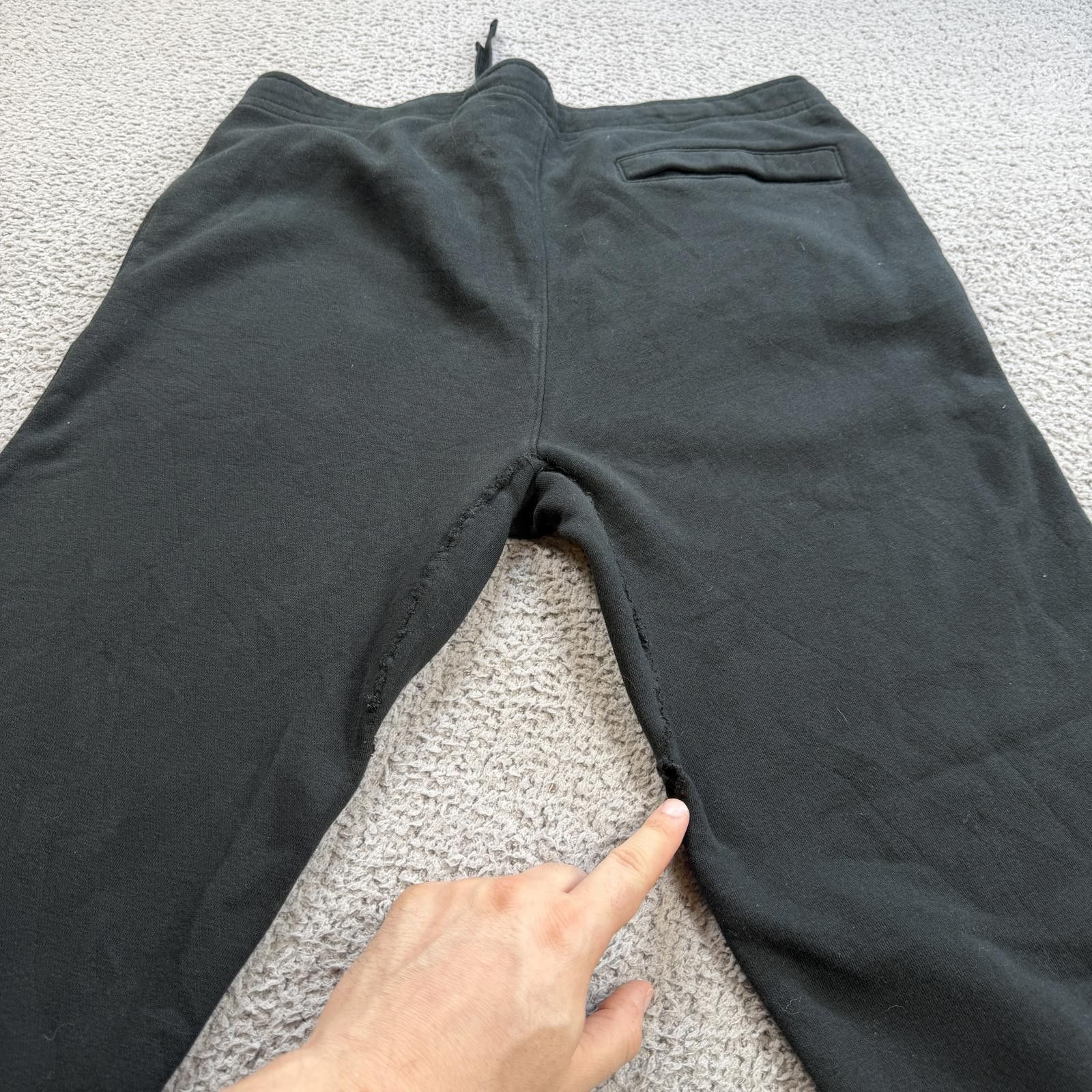 Nike Nike Black Distressed Sweatpants Mens L Y2K Grunge Raw Hem Size US 34 / EU 50 - 6 Thumbnail