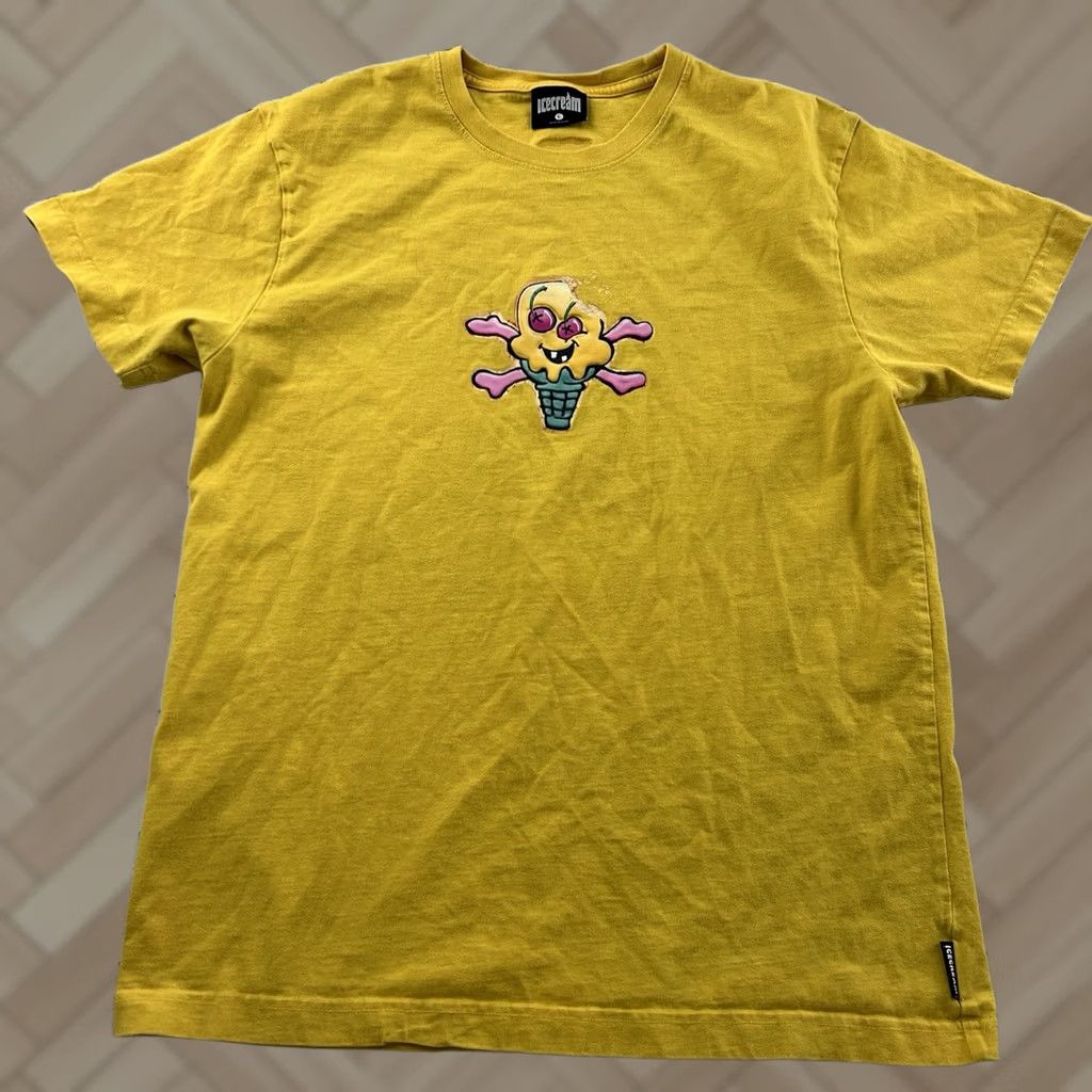 Billionaire Boys Club BBC Ice Cream Short Sleeve T Shirt Men L Yellow Cones Bones Size US L / EU 52-54 / 3 - 1 Thumbnail