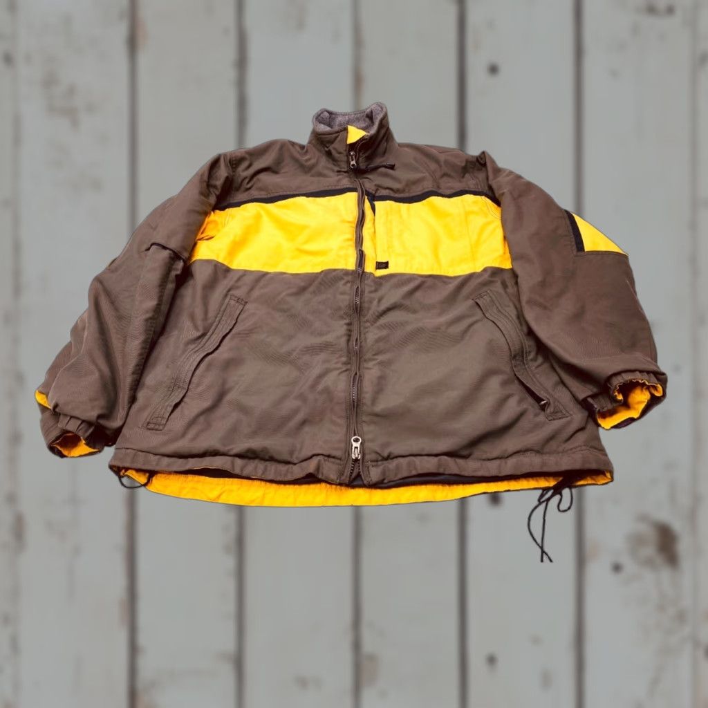 Abercrombie & Fitch Abercrombie & Fitch Full Zip Jacket Mens L Gray Yellow Coat Nylon Rain Lined Size US L / EU 52-54 / 3 - 1 Thumbnail