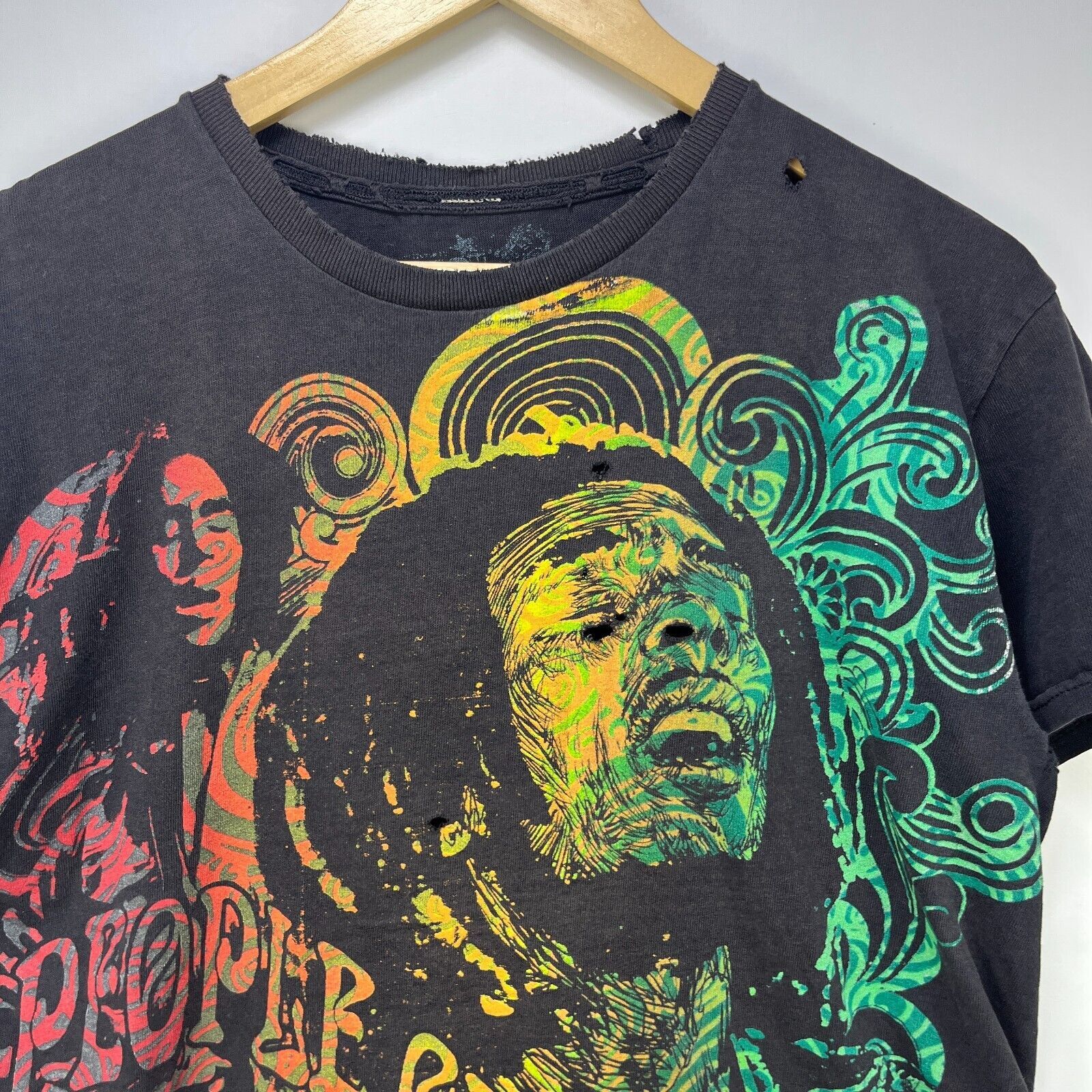 Bob Marley × Vintage Bob Marley Vintage Y2K Sun Faded T Shirt Large Size US L / EU 52-54 / 3 - 3 Thumbnail