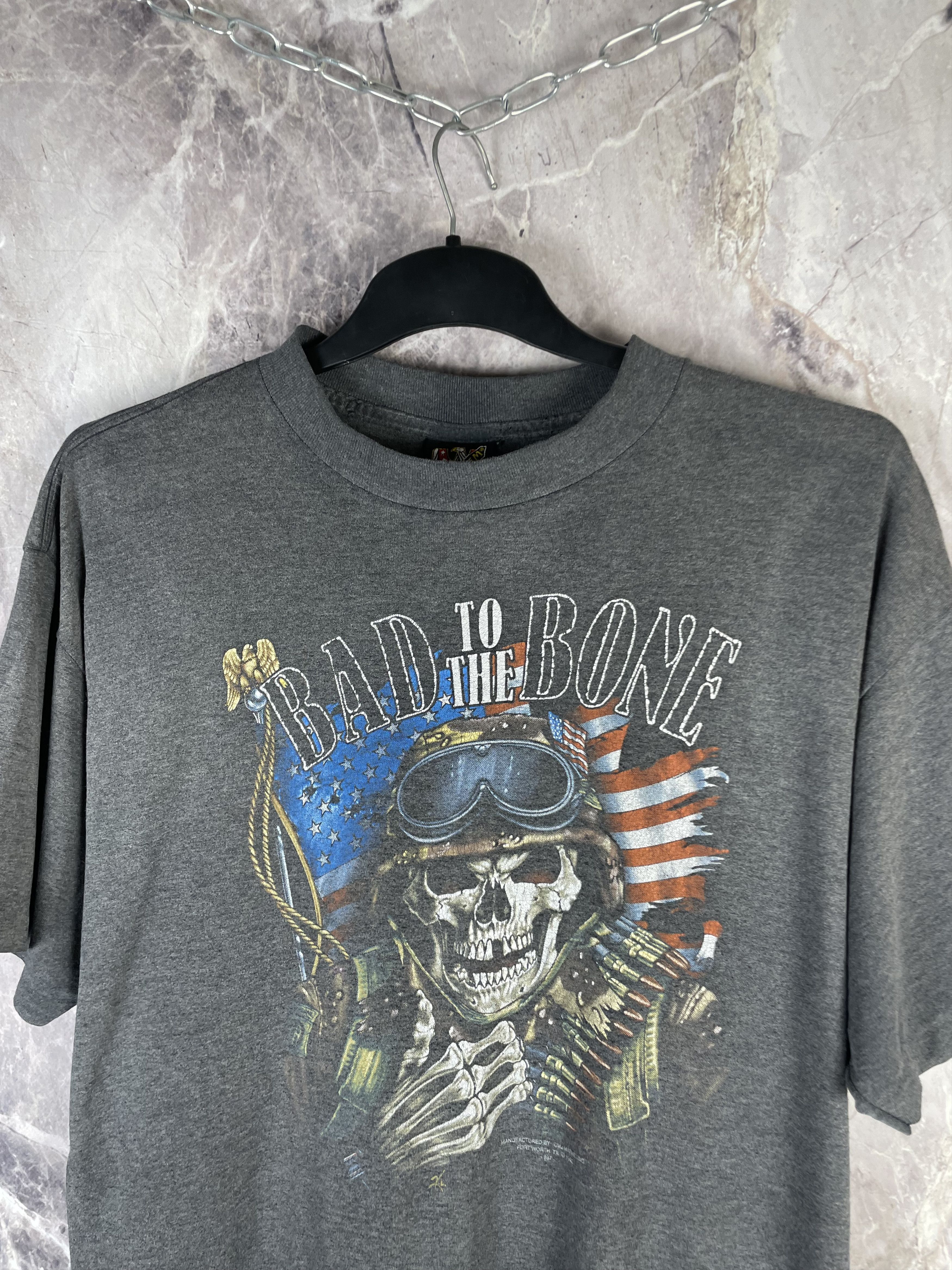 Vintage Easy Riders Vintage 3D EMBLEM BAD TO THE BONE Size US XL / EU 56 / 4 - 3 Thumbnail