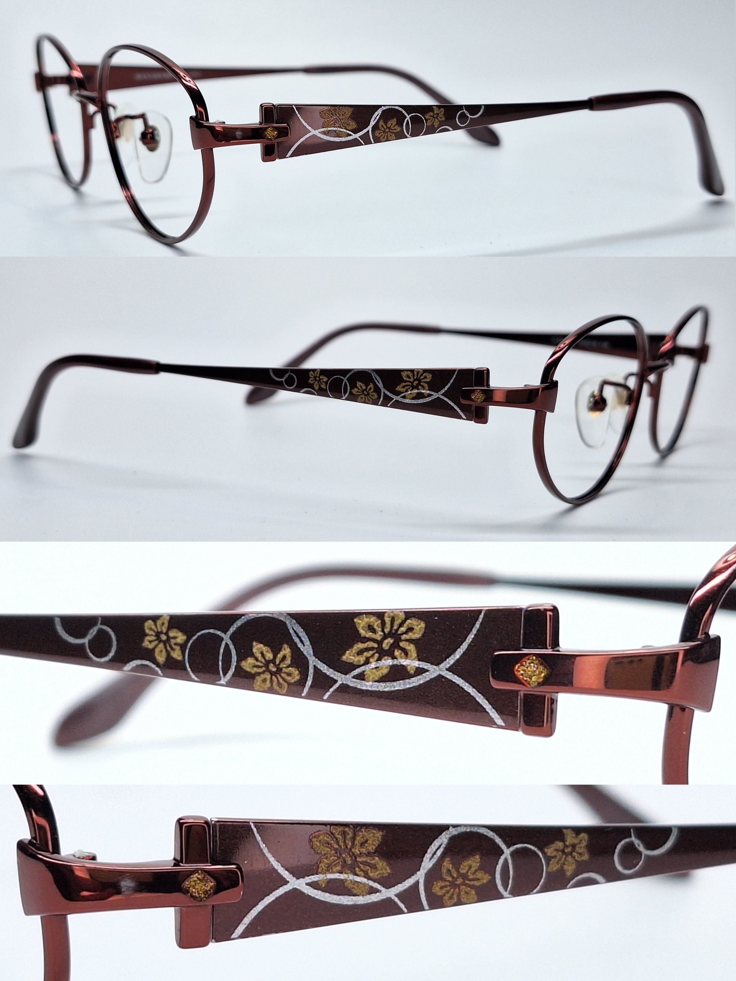 Hanae Mori HANAHARU No.3292 Sabae Artisan Pure Titanium Eyeglasses 7g Size ONE SIZE - 5 Thumbnail