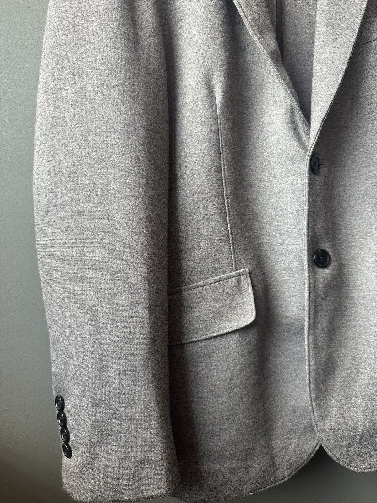 GU GU Classic Grey Two Button Blazer Size S Size 44R - 3 Thumbnail