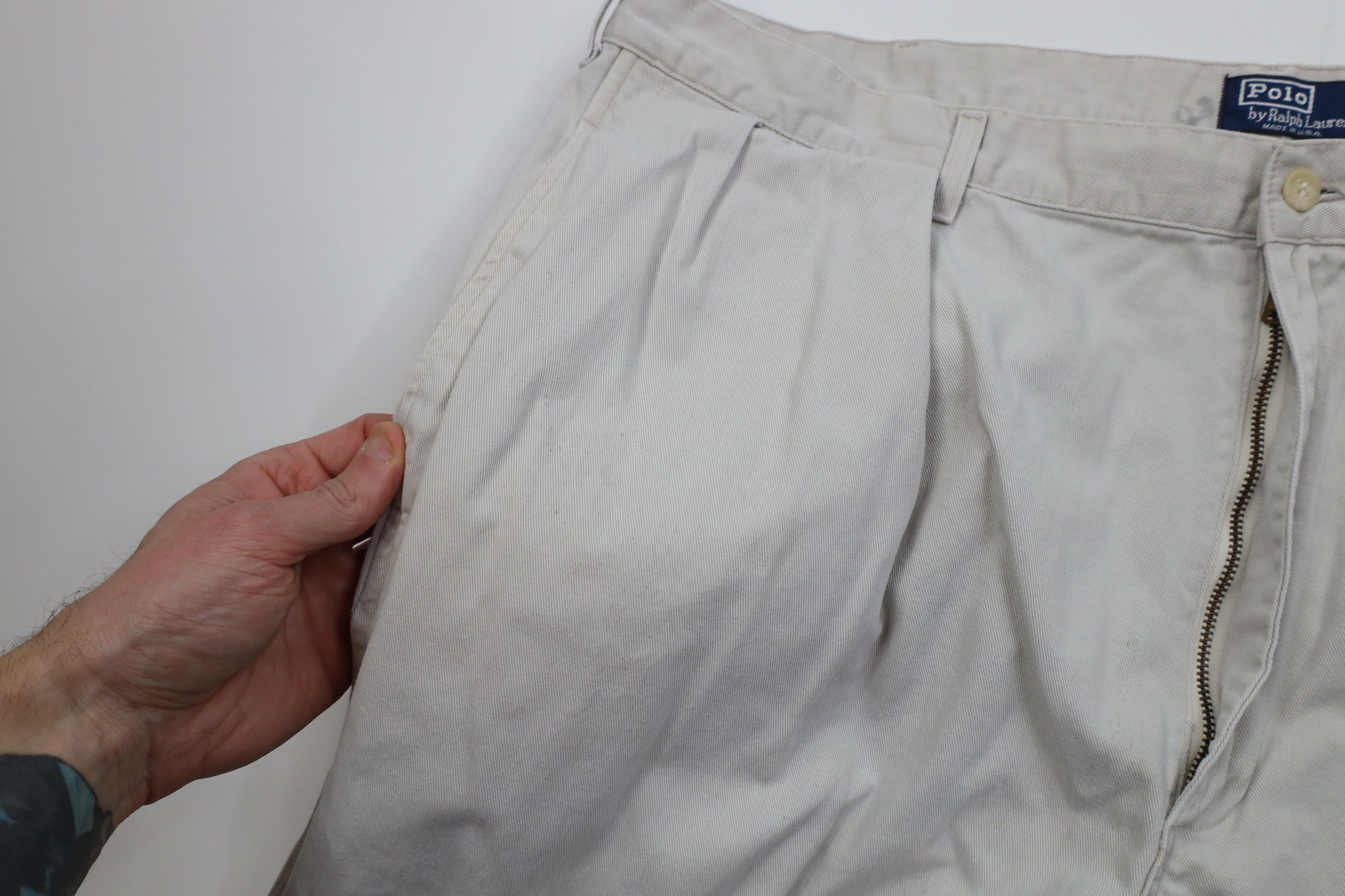 Ralph Lauren Vintage 70s 80s Ralph Lauren Wide Leg Chino Pants Beige USA Size US 42 / EU 58 - 10 Thumbnail