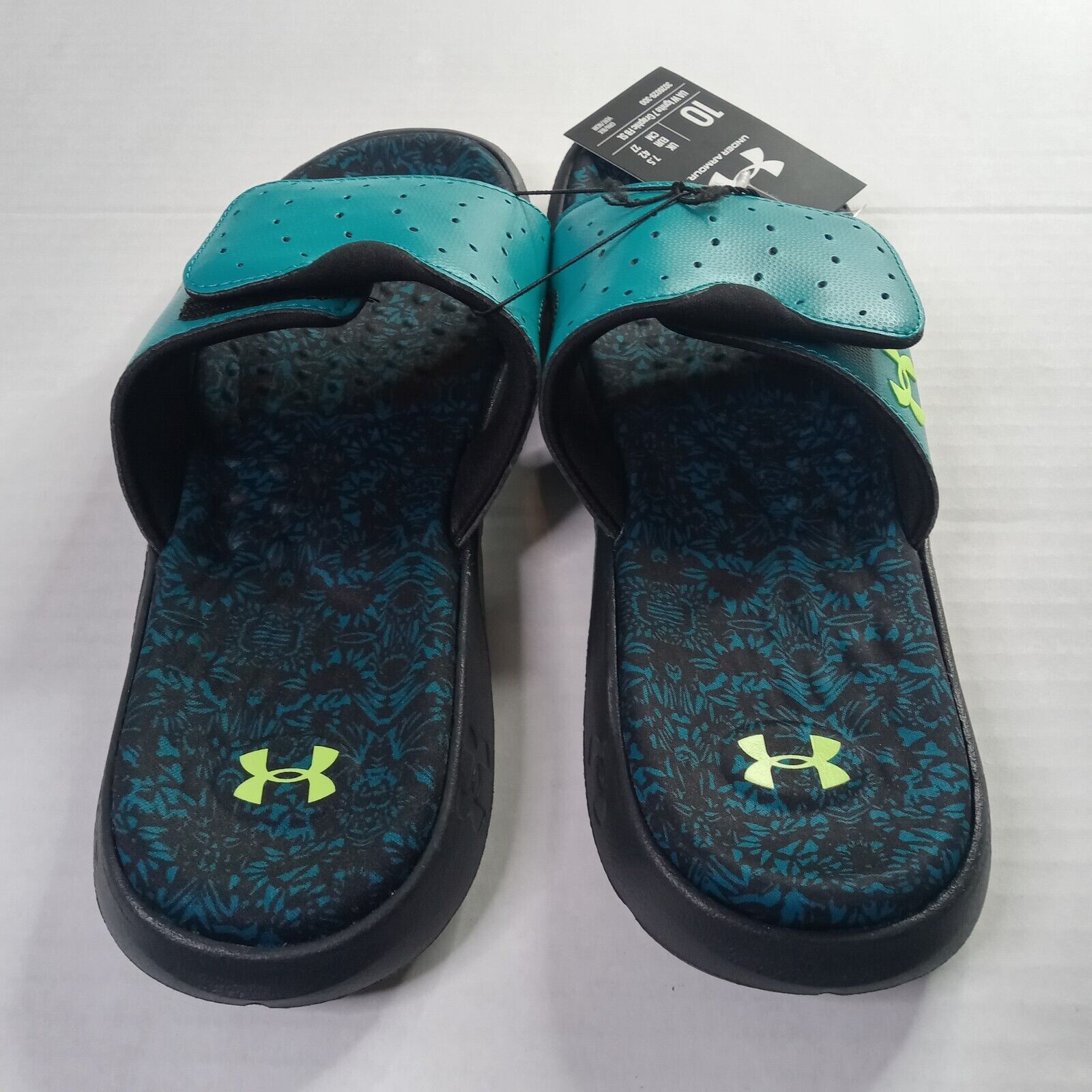 Under Armour Under Armour UA Womens Ignite 7 Slides Size 10 Green/Black Size US 10 / IT 40 - 3 Thumbnail