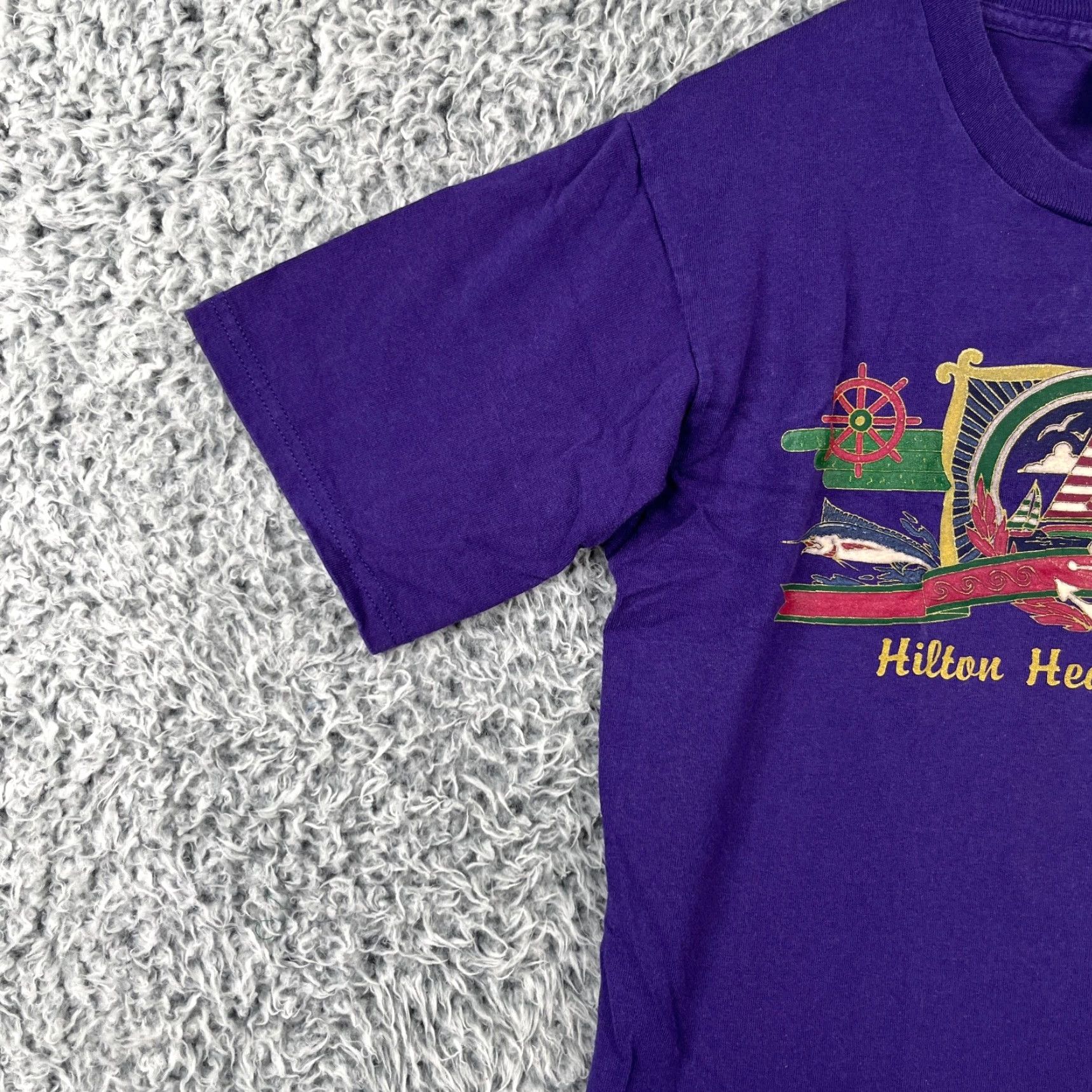 Lee VINTAGE Lee Hilton Head Island Shirt Womens Small Purple USA Destination Shirt Size S / US 4 / IT 40 - 4 Thumbnail