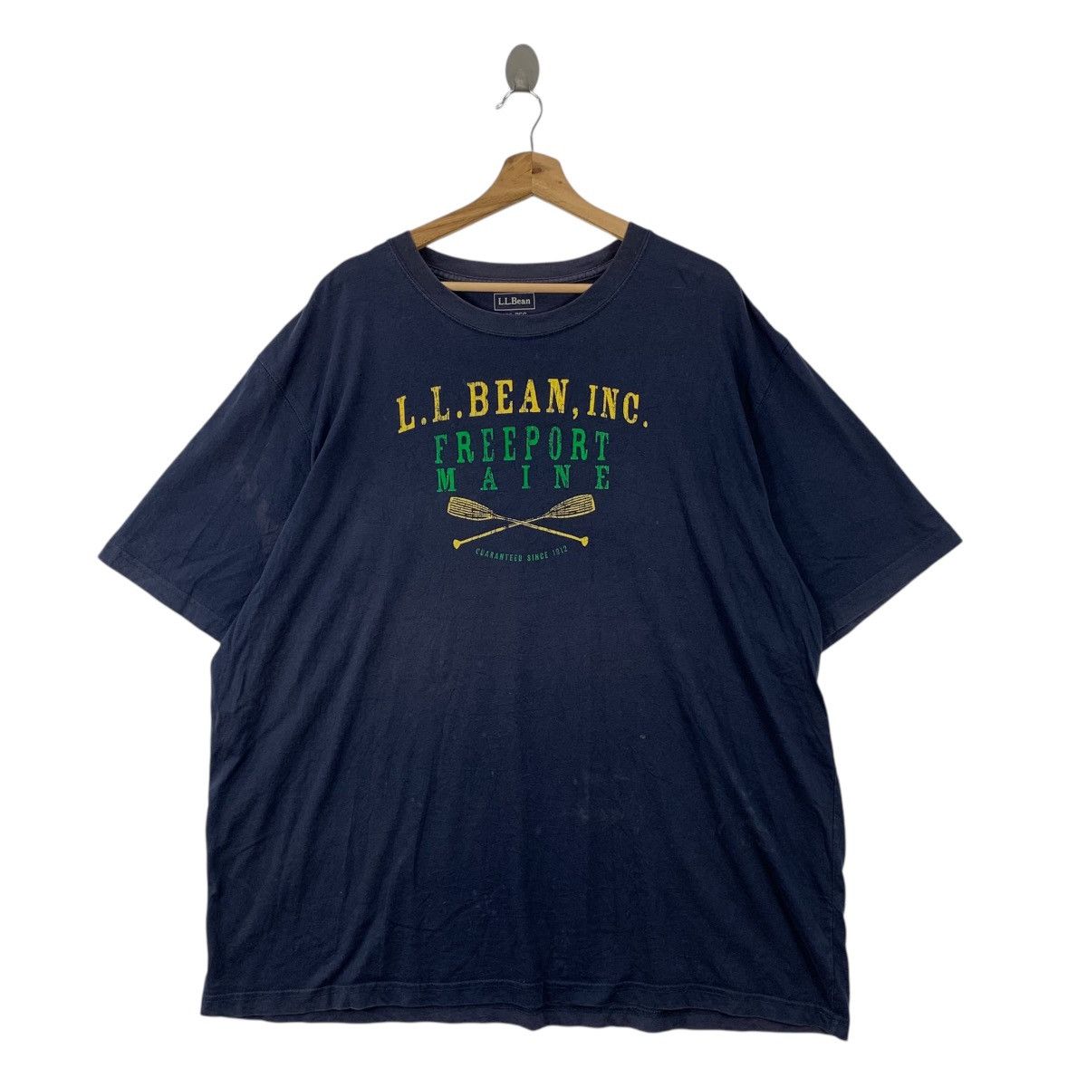 L.L. Bean L.L BEAN OUTDOOR KAYAK Natural Faded Tee Shirt Top Size XXL / US 16-18 / IT 52-54 - 1 Thumbnail