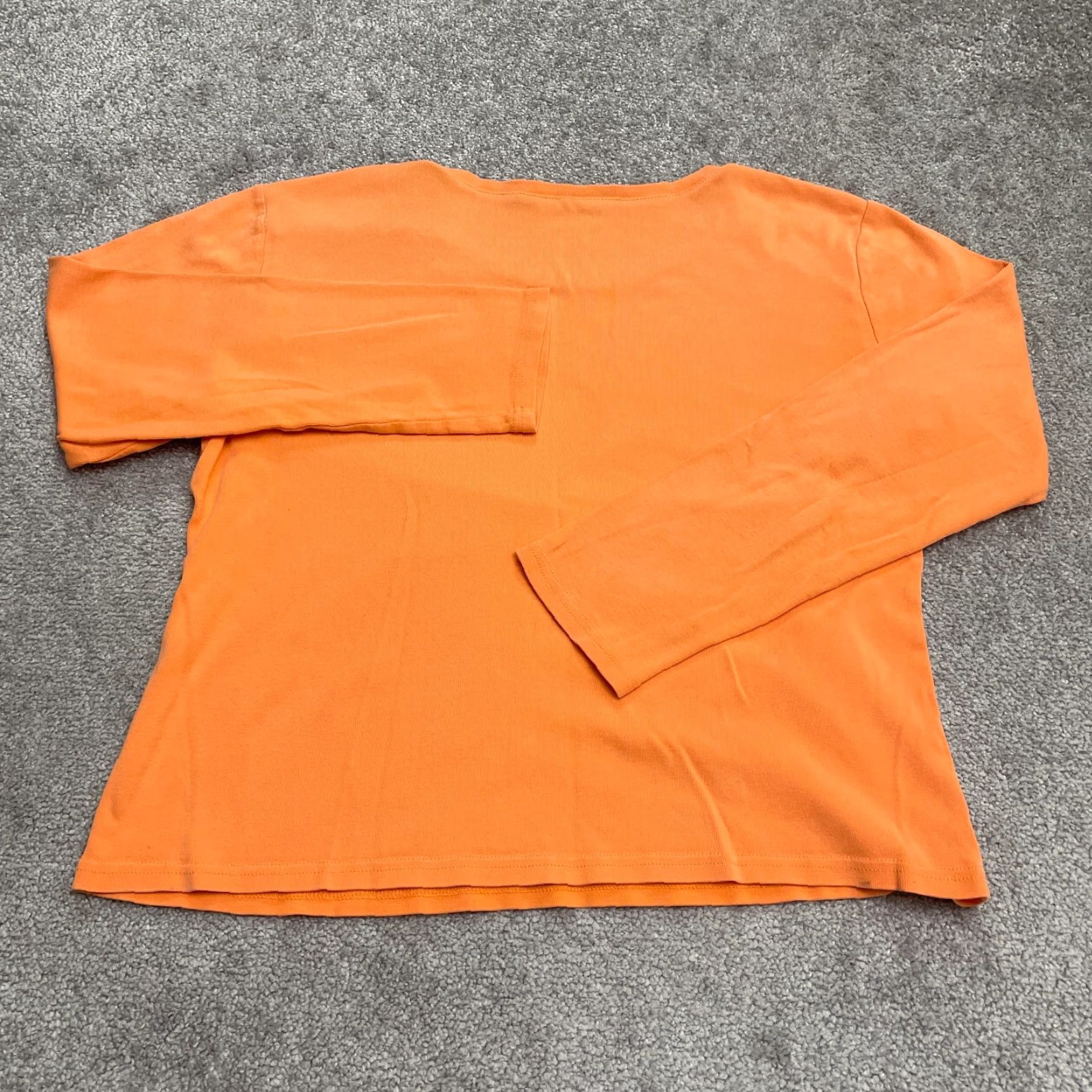 Tommy Hilfiger Tommy Hilfiger Basic T-Shirt Womens L Orange Round Neck Long Sleeve Casual Size L / US 10 / IT 46 - 2 Thumbnail