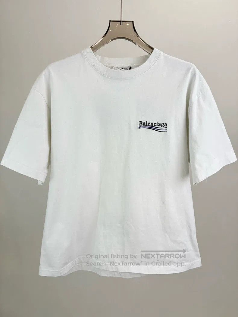 Balenciaga Balenciaga Coke Wave Embroidered Short Sleeve Size US S / EU 44-46 / 1 - 1 Thumbnail
