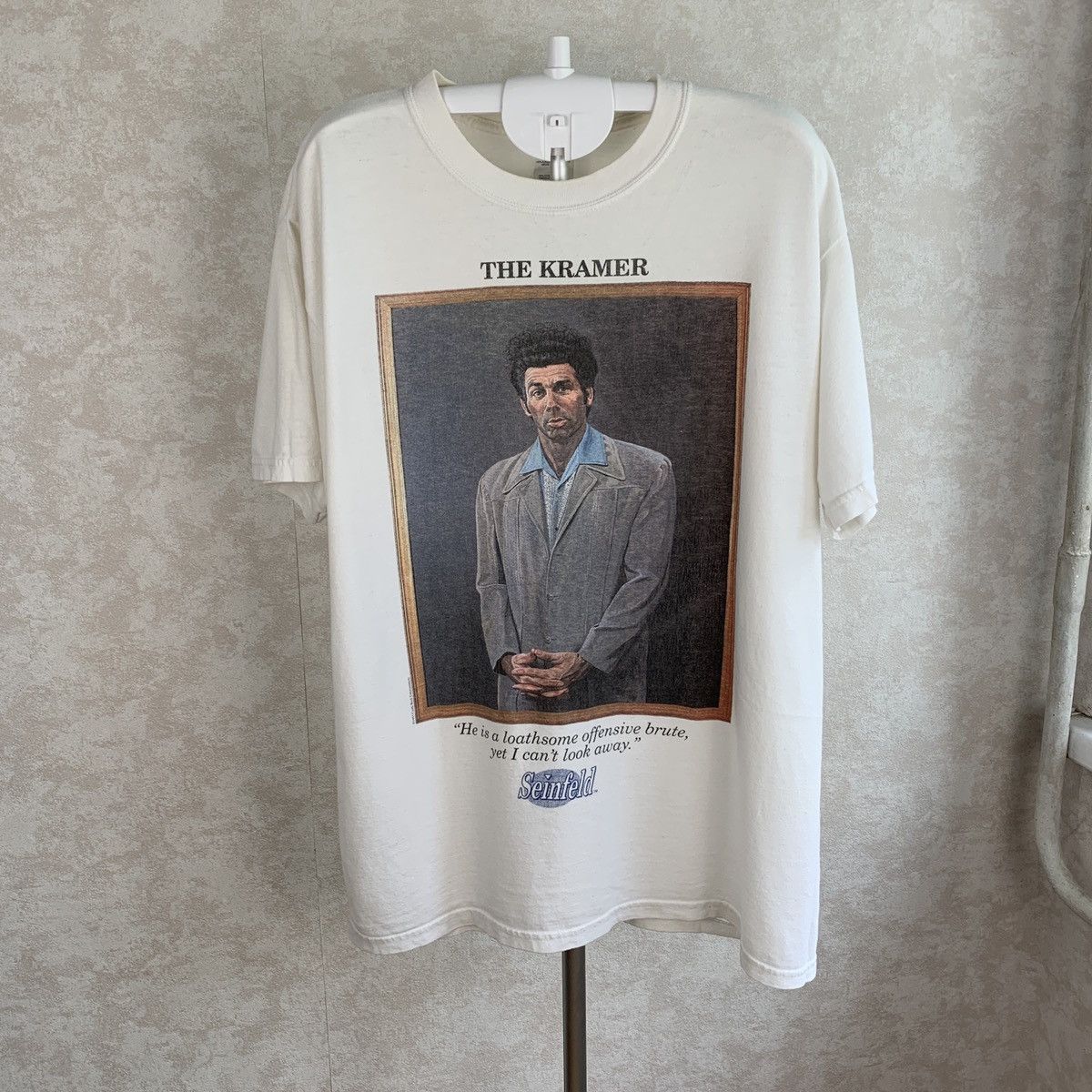 image of Movie x Seinfeld 1993 The Kramer Tee in White, Men's (Size Large)