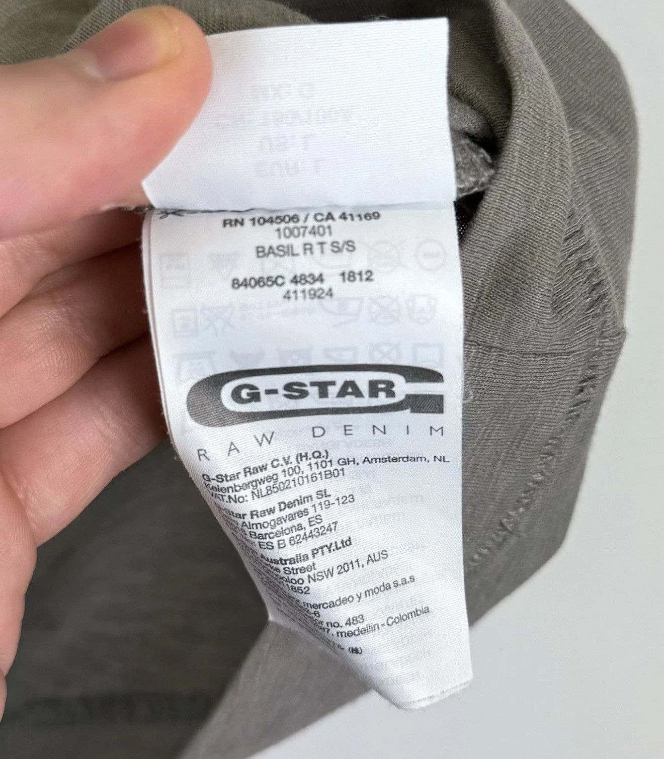 G-Star G-Star Raw Basil Short Sleeve Crew Neck T-shirt Gray Top Big Size US L / EU 52-54 / 3 - 10 Thumbnail