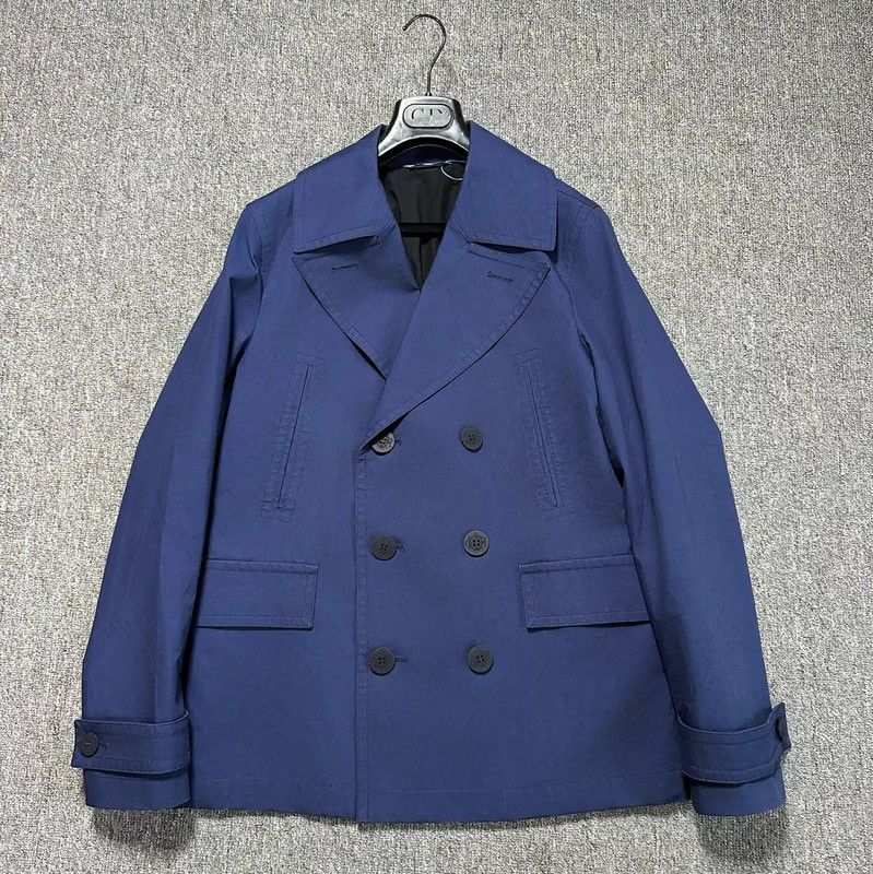 Dior Dior Men's Blue Cotton Long Sleeve Coat 0089 Size US M / EU 48-50 / 2 - 1 Thumbnail