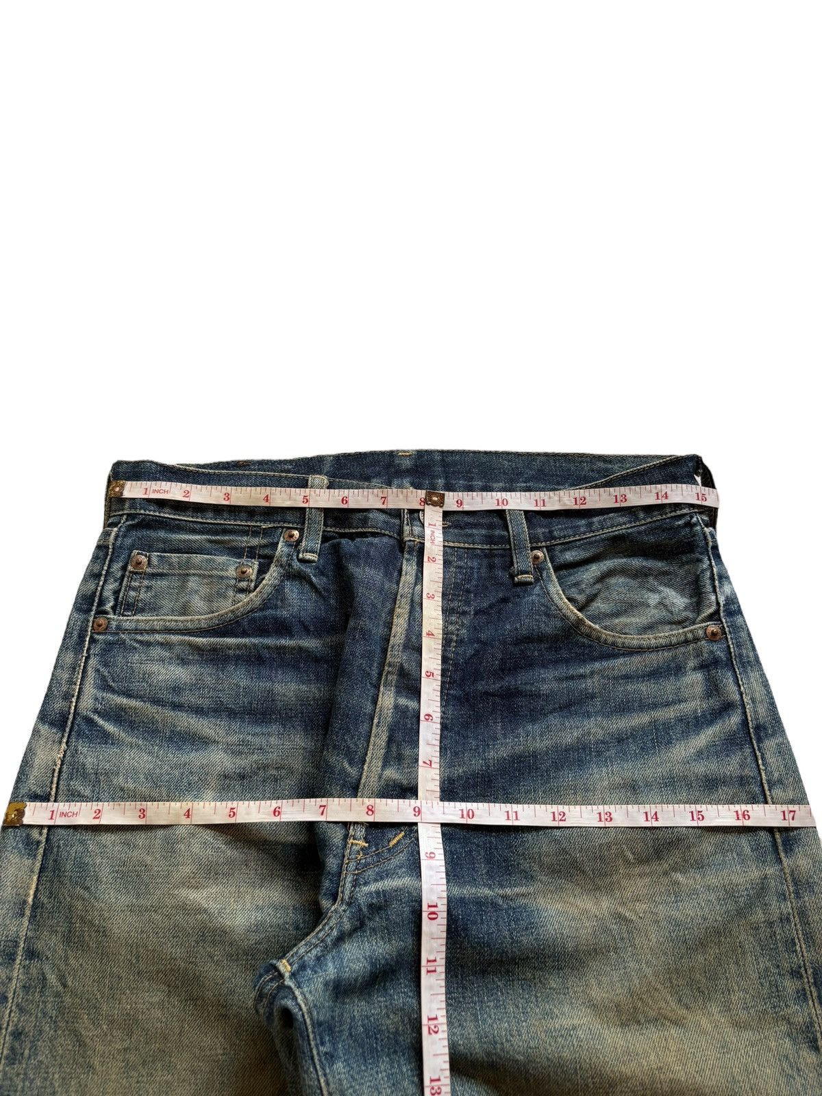 Levi's Vintage 80s Levis 503B Big E Selvedge Ripped Baggy Jeans Size US 30 / EU 46 - 13 Thumbnail