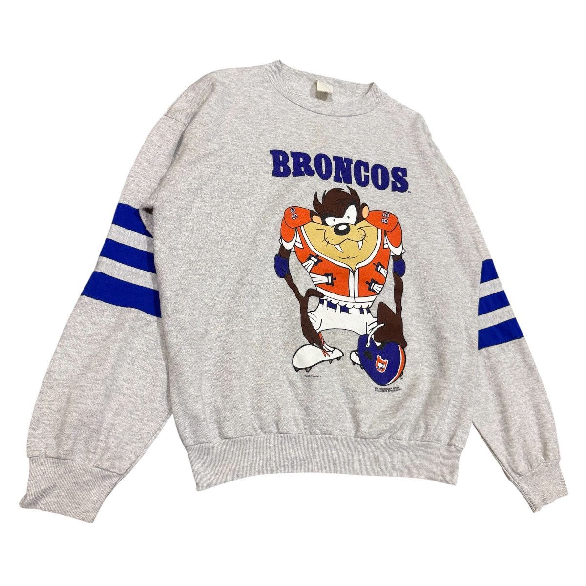 Vintage 1994 Denver Broncos Taz Sweatshirt Looney Tunes NFL