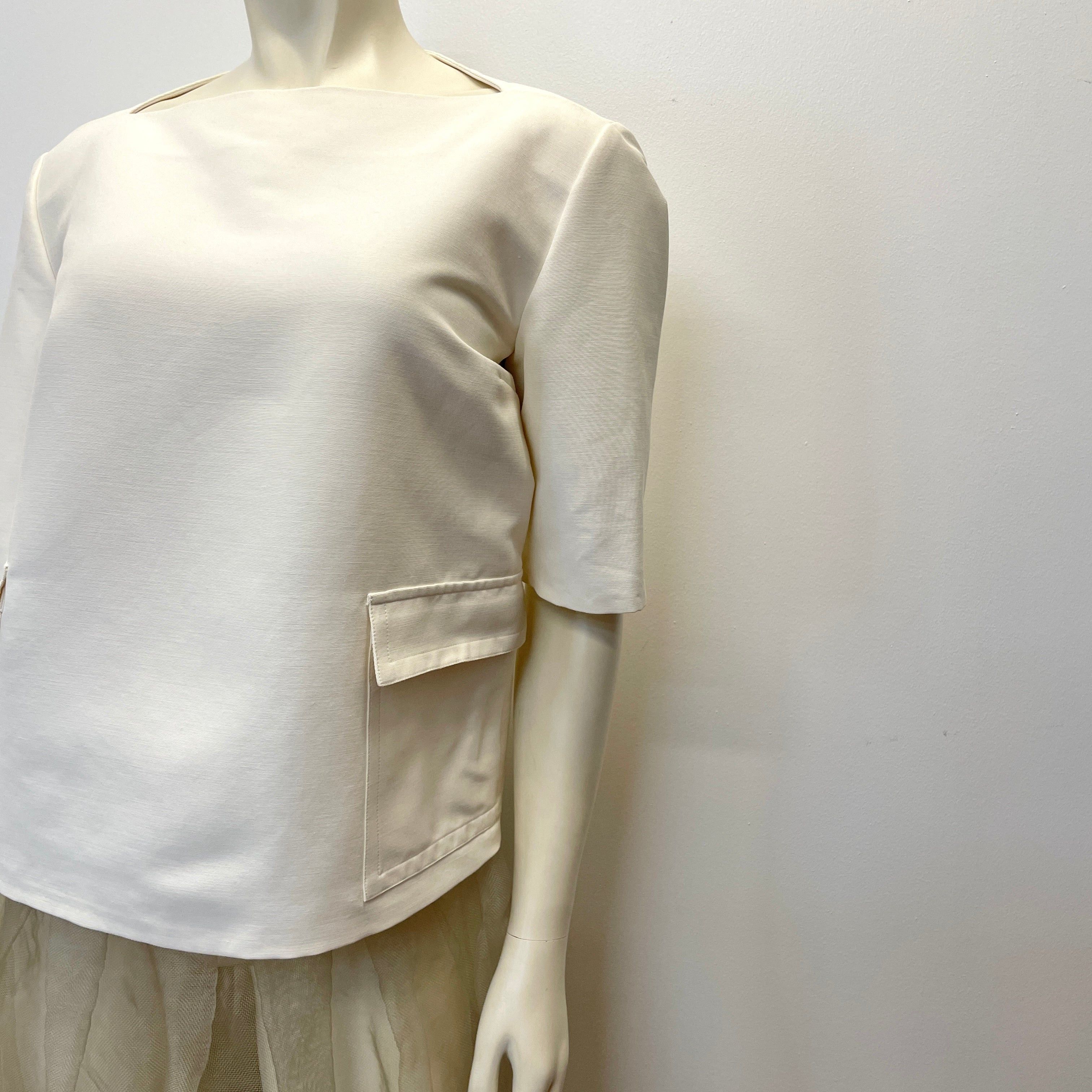 Gucci Gucci Vintage Designer Boat Neck Structured Top Made In Italy Size M / US 6-8 / IT 42-44 - 3 Thumbnail