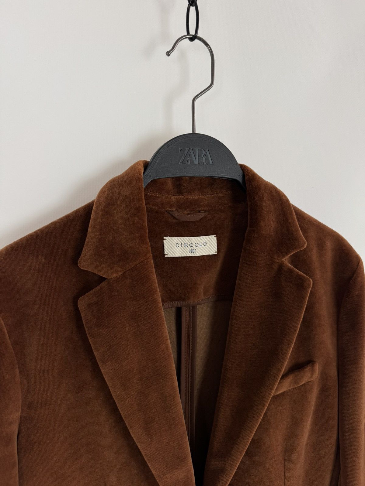 Circolo 1901 Circolo 1901 Velvet Light Brown Women’s Blazer Size M / US 6-8 / IT 42-44 - 4 Thumbnail
