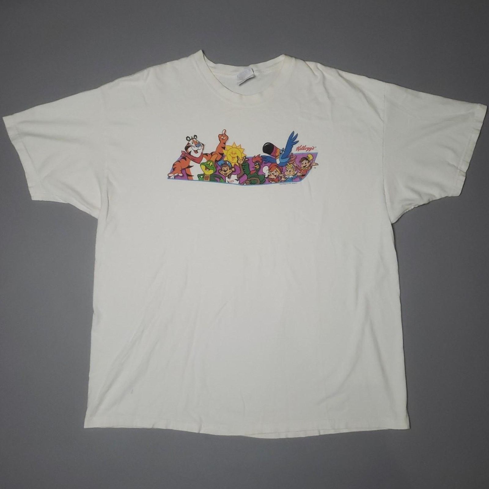 Vintage Rare 90s Kelloggs Mascot cereal tee Mens 2XL Size US XXL / EU 58 / 5 - 2 Thumbnail