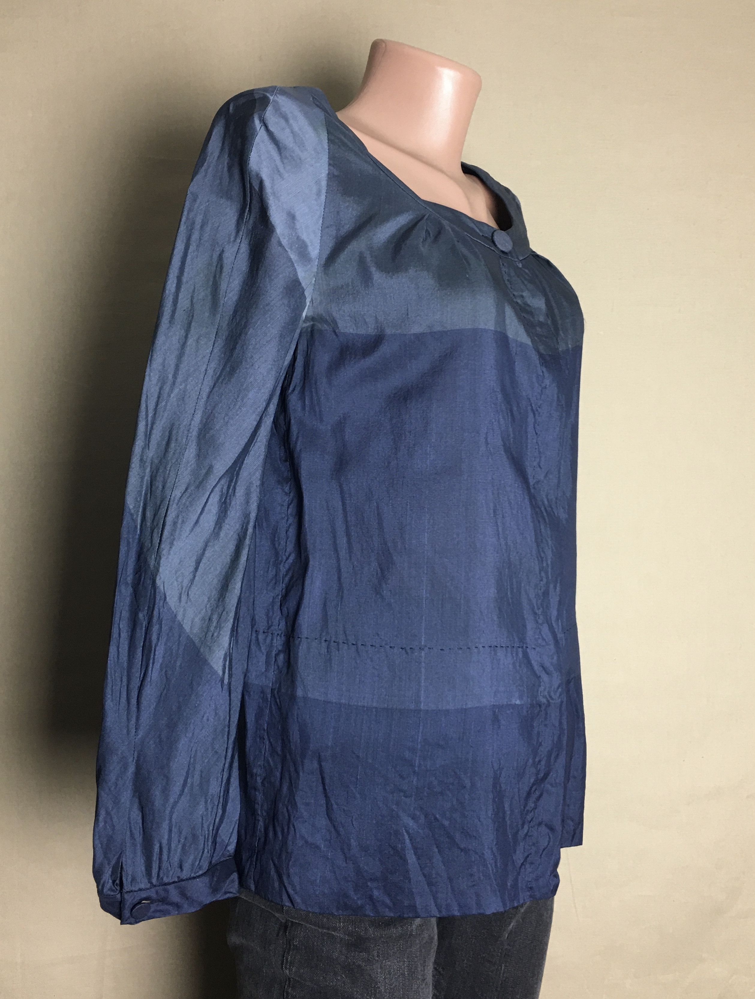 Chloe × Vintage CHLOE Silk Wool Vintage Blue Blouse Shirt Size FR 36 Size S / US 4 / IT 40 - 4 Thumbnail
