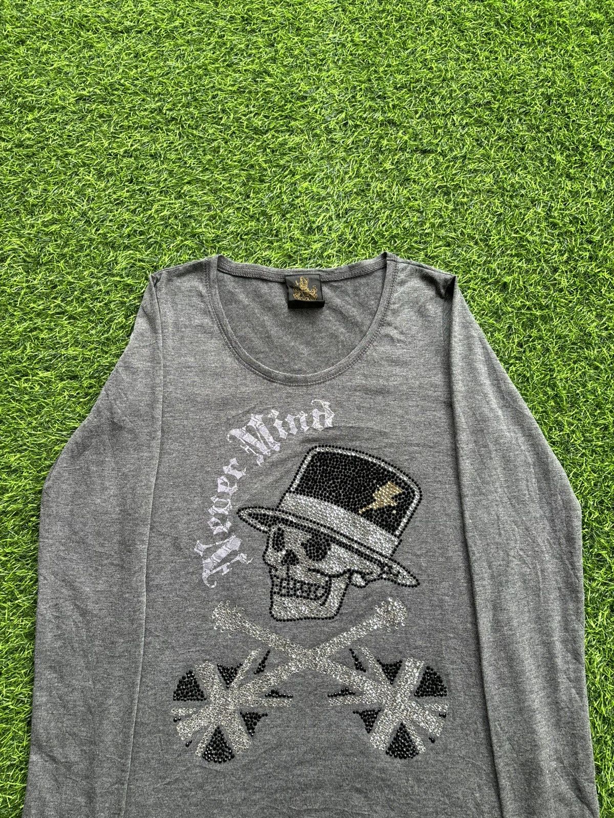 Hysteric Glamour Y2k Skull Never Mind Punk style Longsleeve Size US S / EU 44-46 / 1 - 2 Thumbnail