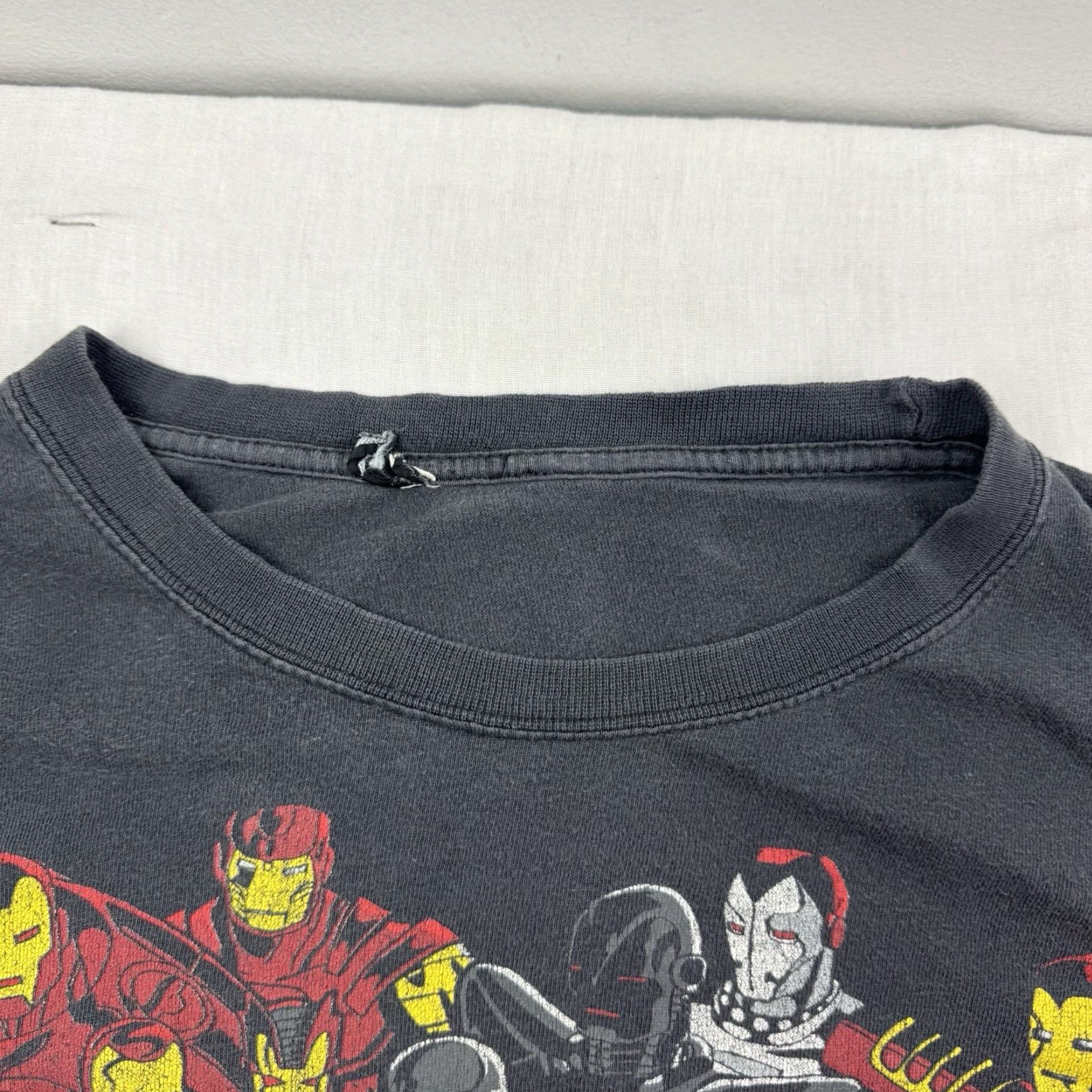 Vintage VINTAGE Marvel T-Shirt Adult XL Black Graphic Print Hipster Punk Y2K Ironman Big Graphic Faded Crew Neck Short Sleeve Comics Movie Men Mens Size US XL / EU 56 / 4 - 4 Thumbnail