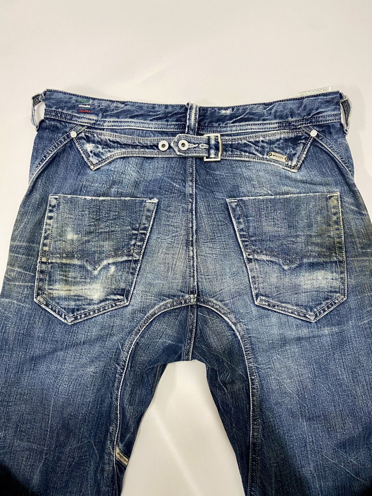 Diesel Diesel PHEYO 008SS Cinch Back Buckle Denim Jeans Men's Size US 29 - 4 Thumbnail