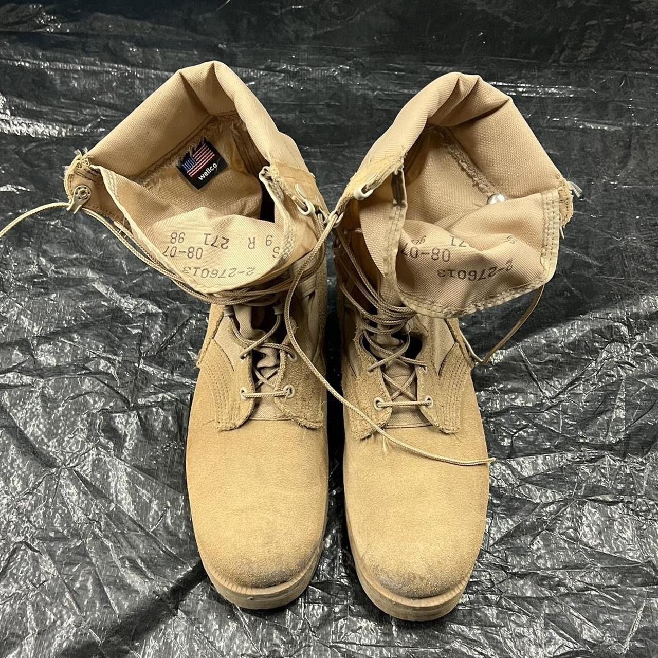 Canvas Brown 'CANVAS' Military Boots. Size US 9 / EU 42 - 1 Thumbnail