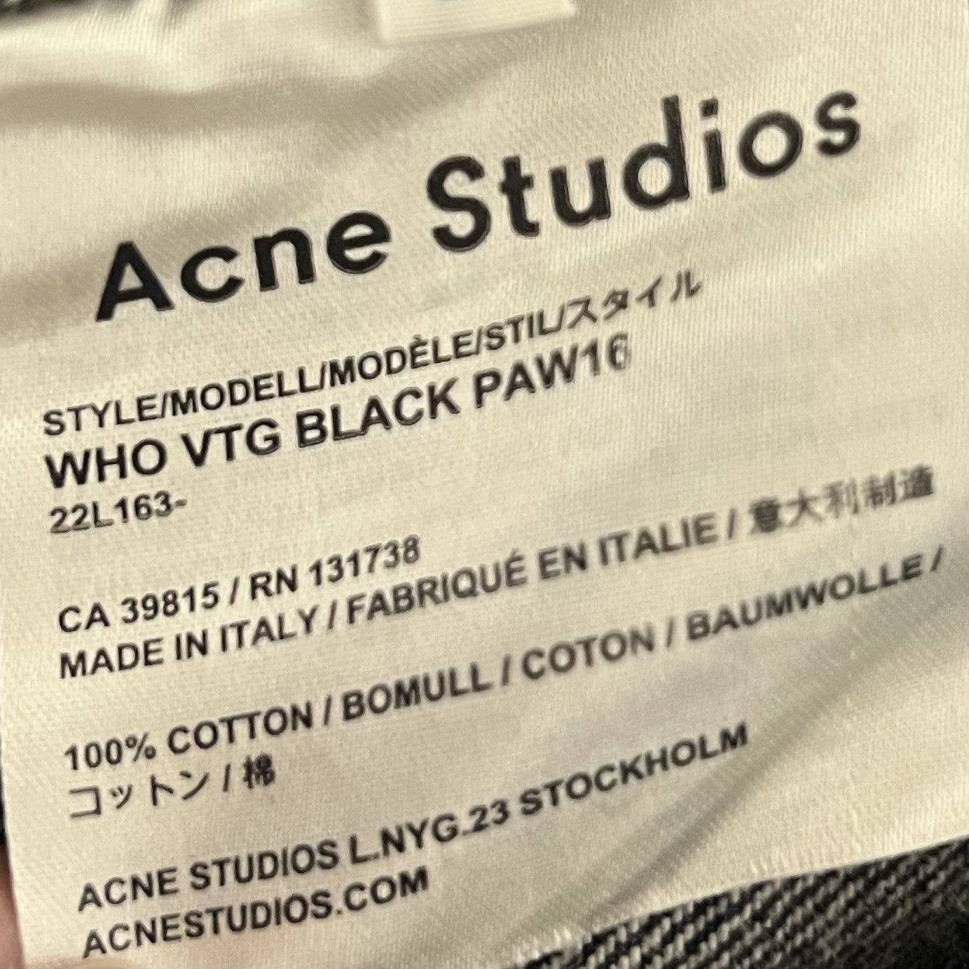 Acne Studios WHO VTG BLACK PAW16 Denim Jackets Size US L / EU 52-54 / 3 - 4 Thumbnail