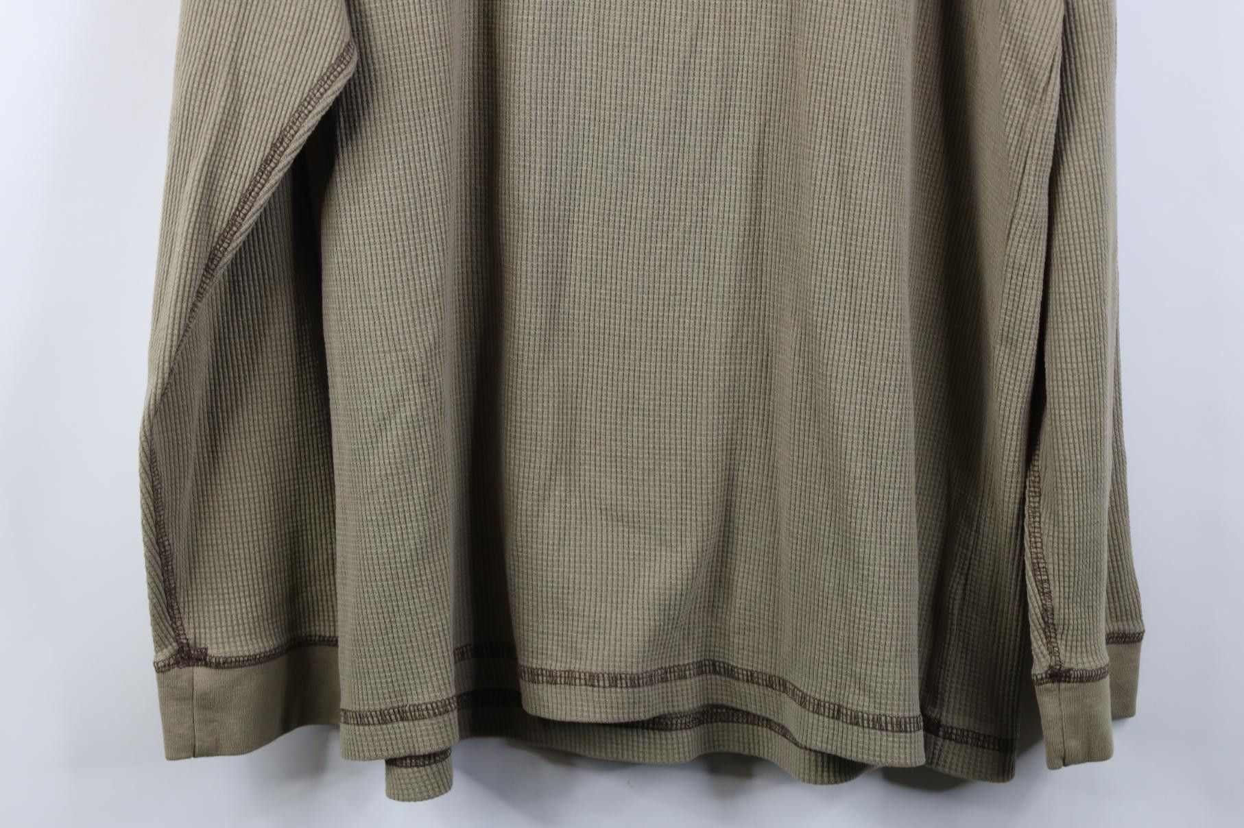 Vintage Vintage Y2K Streetwear Thermal Waffle Knit Henley T-Shirt Size US XL / EU 56 / 4 - 10 Thumbnail
