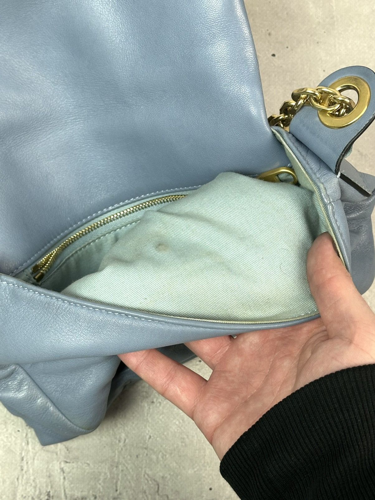 RED Valentino Red Valentino Leather Blue Handle Chain Made in Italy Bag Size ONE SIZE - 14 Thumbnail