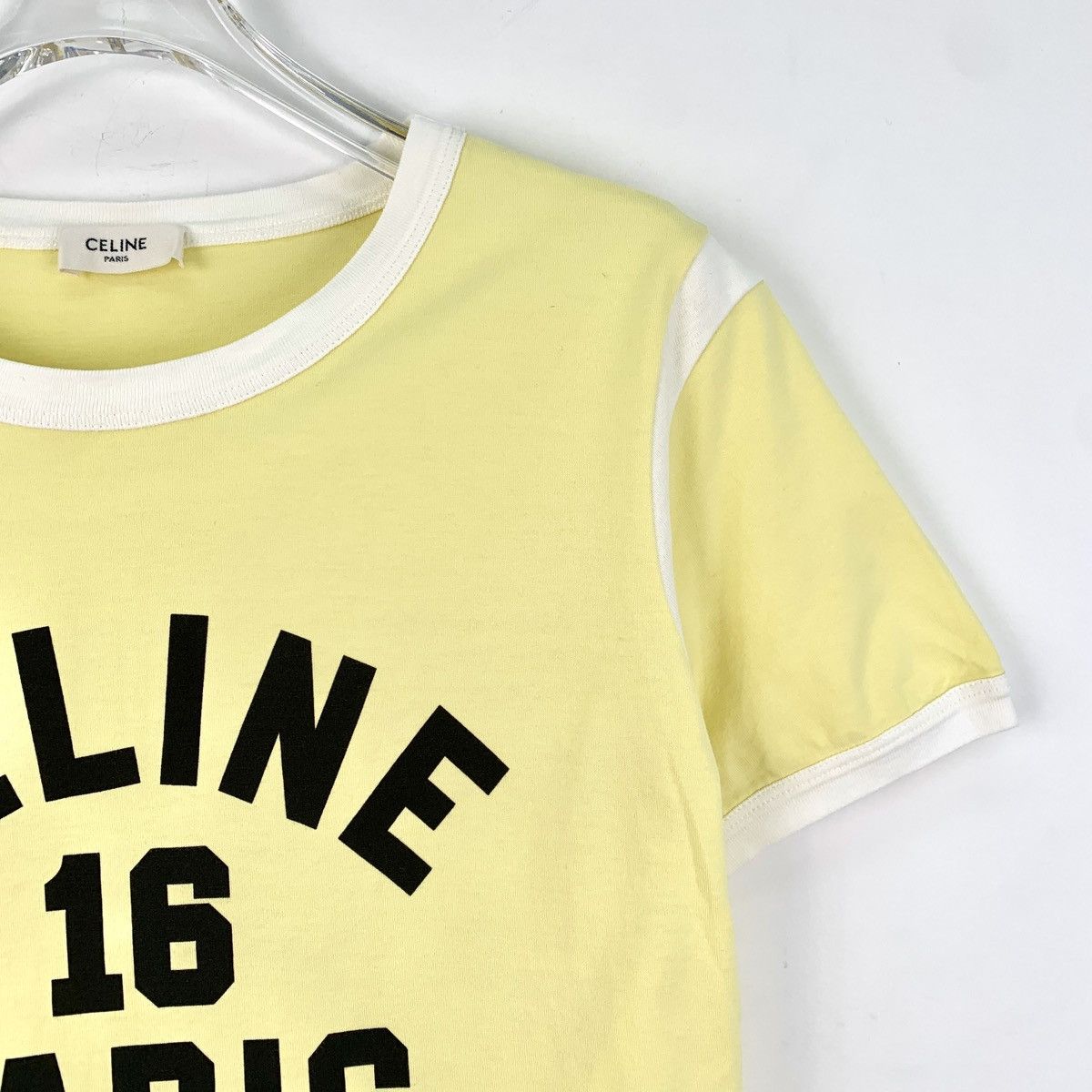Celine Celine Collection Pale Yellow Short Sleeve T-shirt K26WX Size S / US 4 / IT 40 - 3 Thumbnail