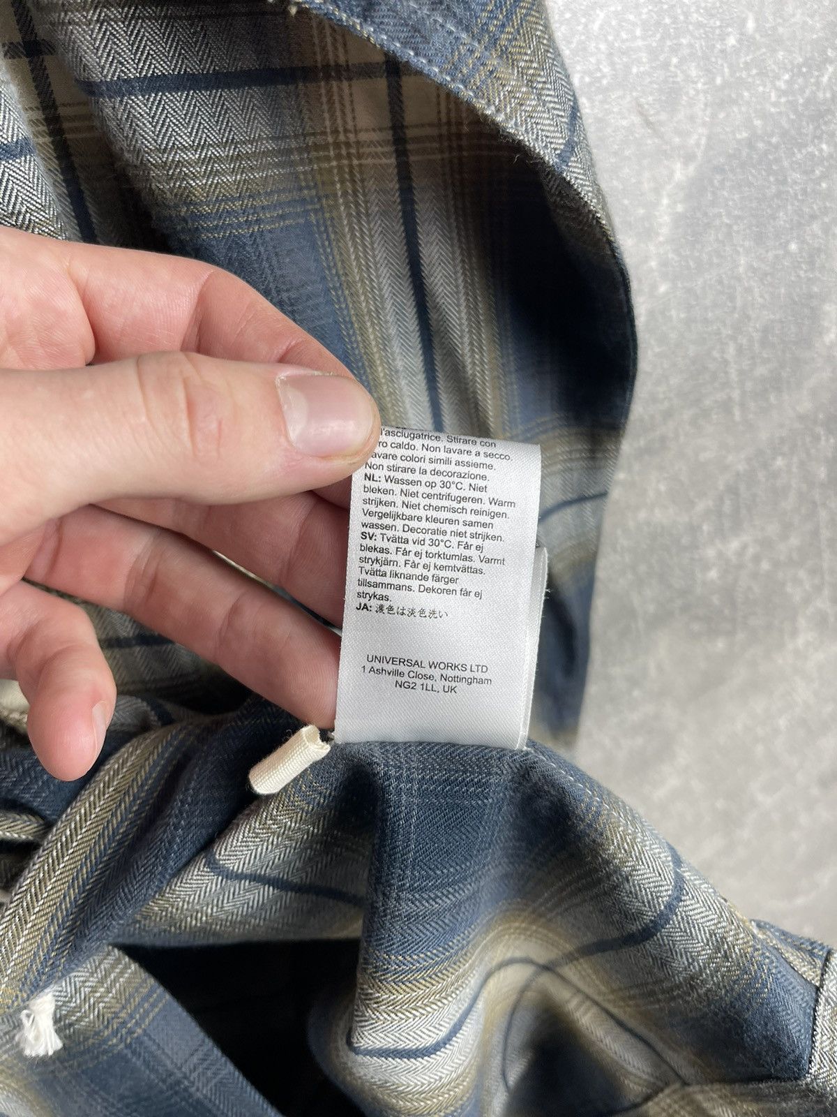Universal Works Universal Works L.S Utility Shirt Navy E5 Shadow Check Size US M / EU 48-50 / 2 - 13 Thumbnail