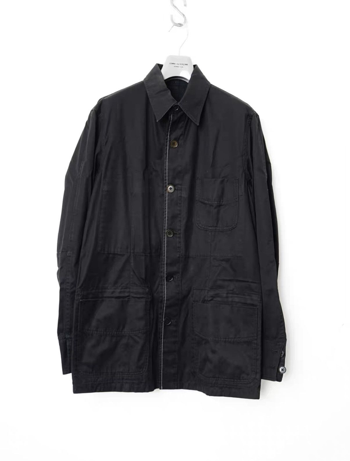 Yohji Yamamoto Yohji Yamamoto Oversized Contrast Stitch Workwear Blazer Size US M / EU 48-50 / 2 - 1 Thumbnail