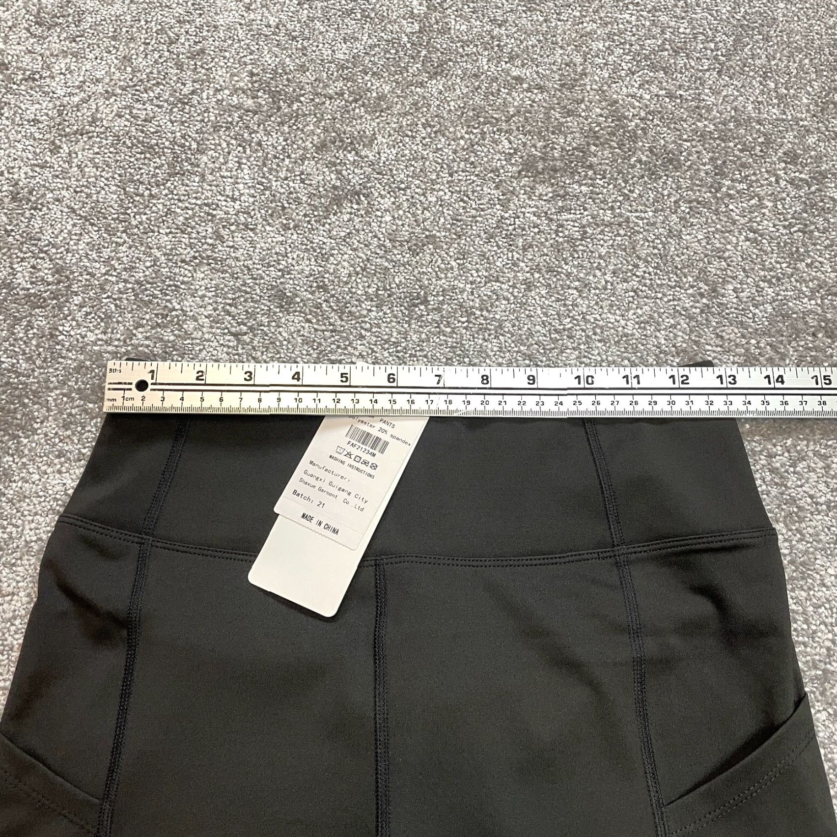 Vintage AFZ Leggings Womens Medium Black Yoga Stretch Active Pants New NWT 26x4.5 Size 32" / US 10 / IT 46 - 5 Thumbnail