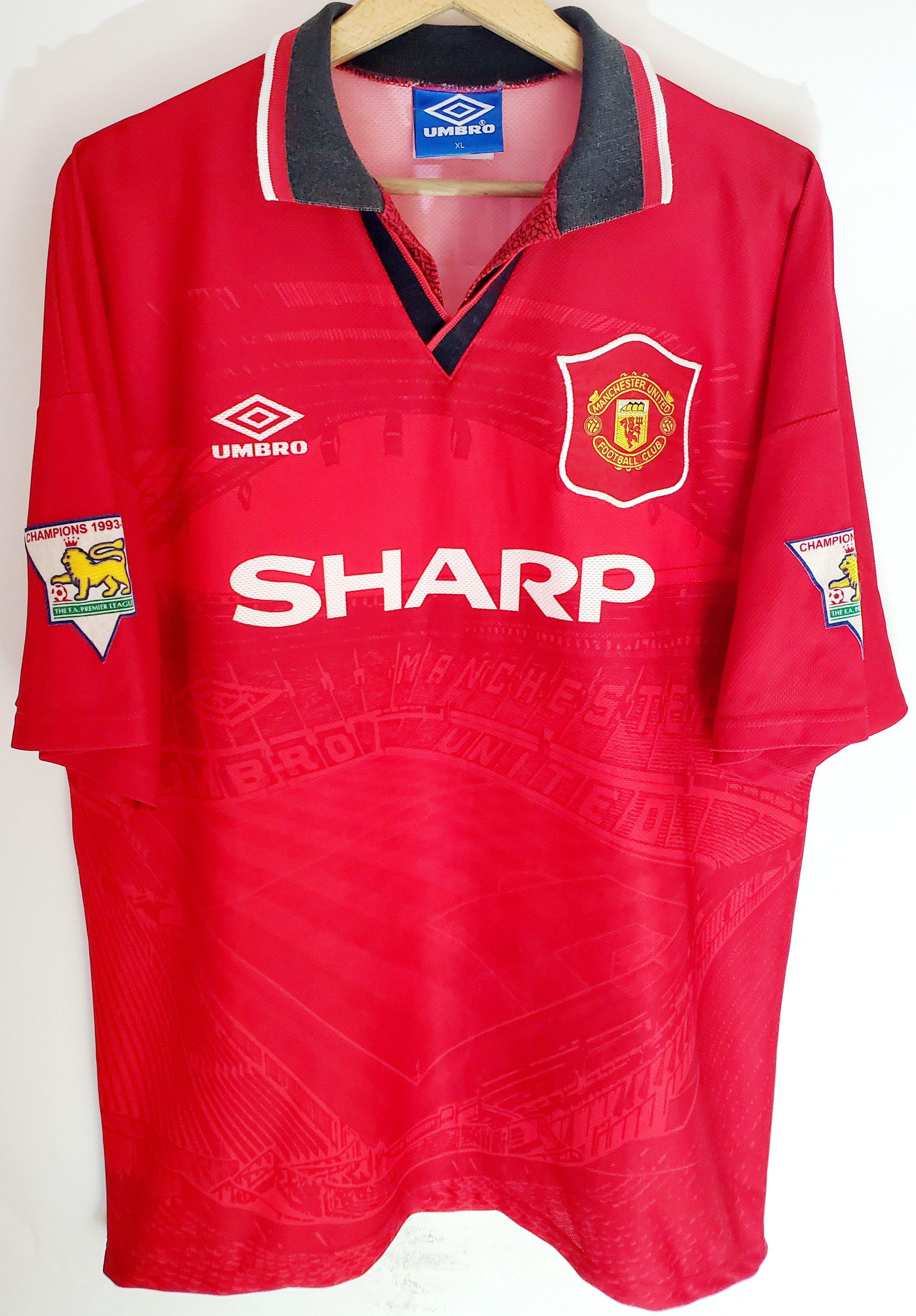 Umbro Vintage Manchester United Home 94-95 Umbro #10 HUGHES Xl Size US XL / EU 56 / 4 - 1 Thumbnail