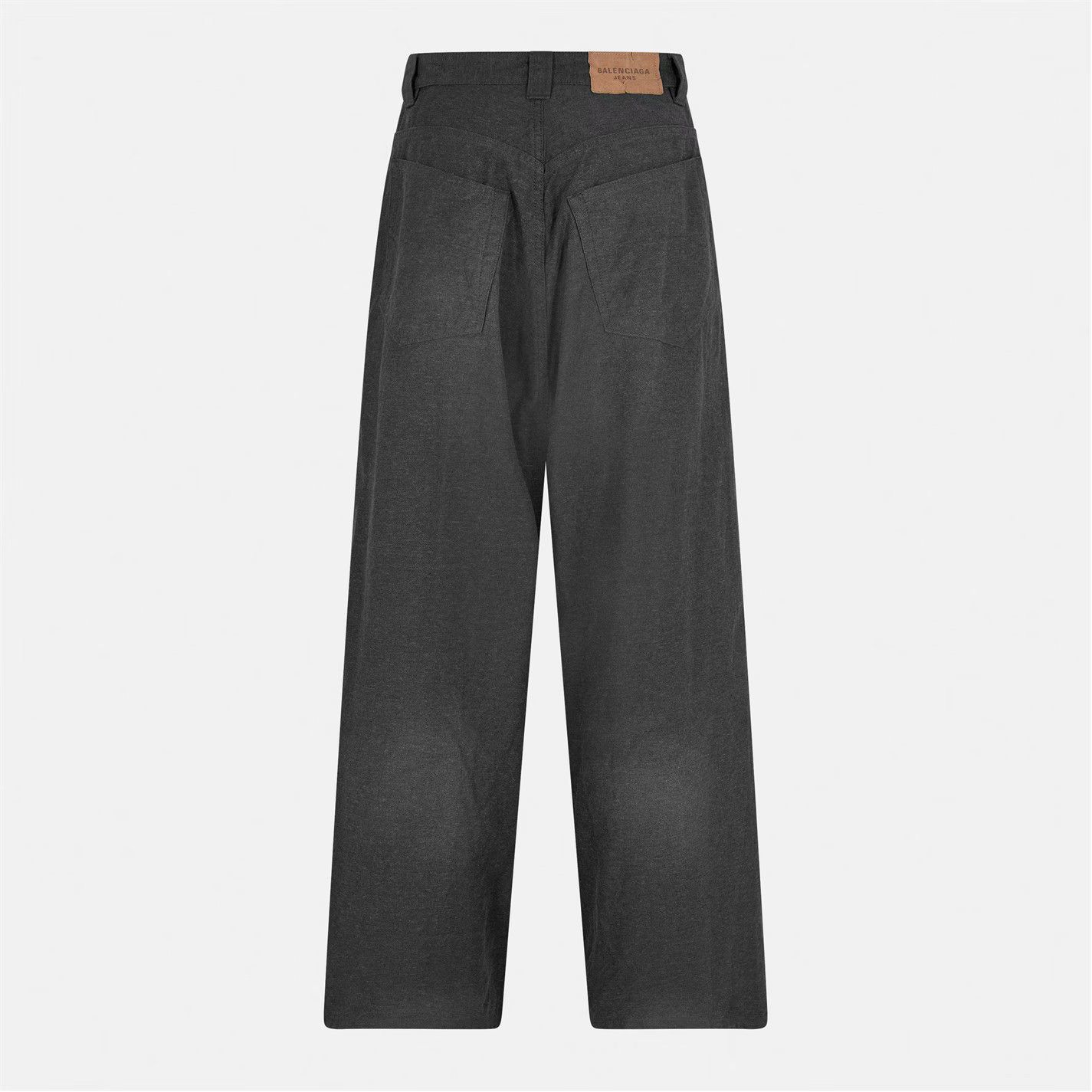 Balenciaga o1g2r1mq0226 Denim Wide Leg Pants In Washed Grey Size US 30 / EU 46 - 2 Thumbnail