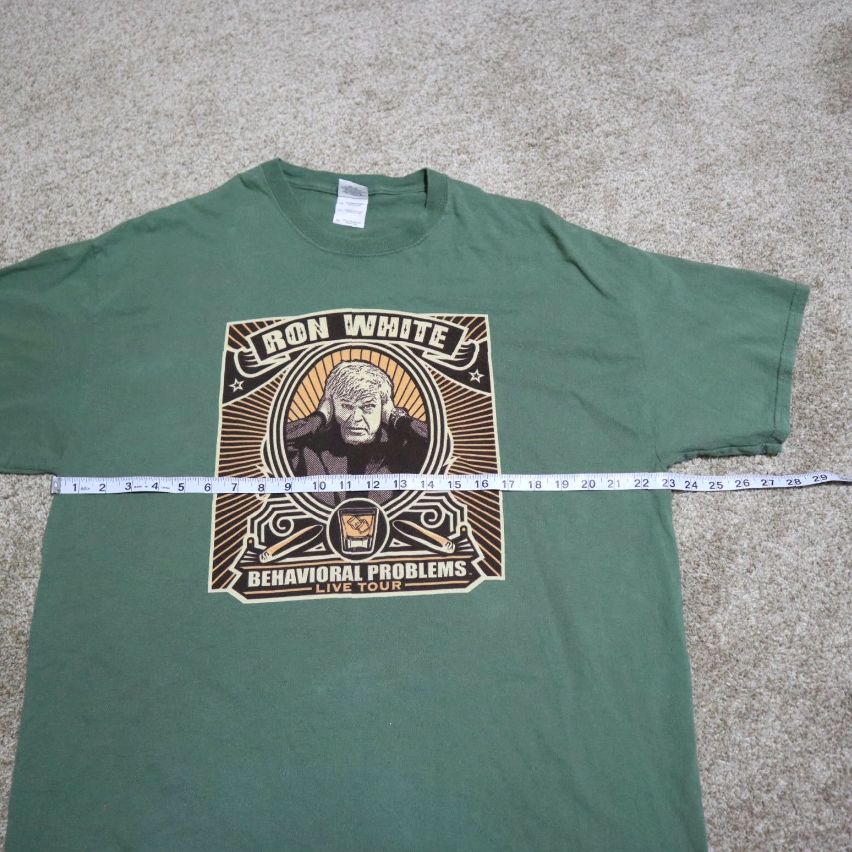 Gildan VINTAGE Ron White Comedy Shirt XL Green Stand Up 2000s Mens Gildan Ultra Cotton T-Shirt Logo Size US XL / EU 56 / 4 - 4 Thumbnail