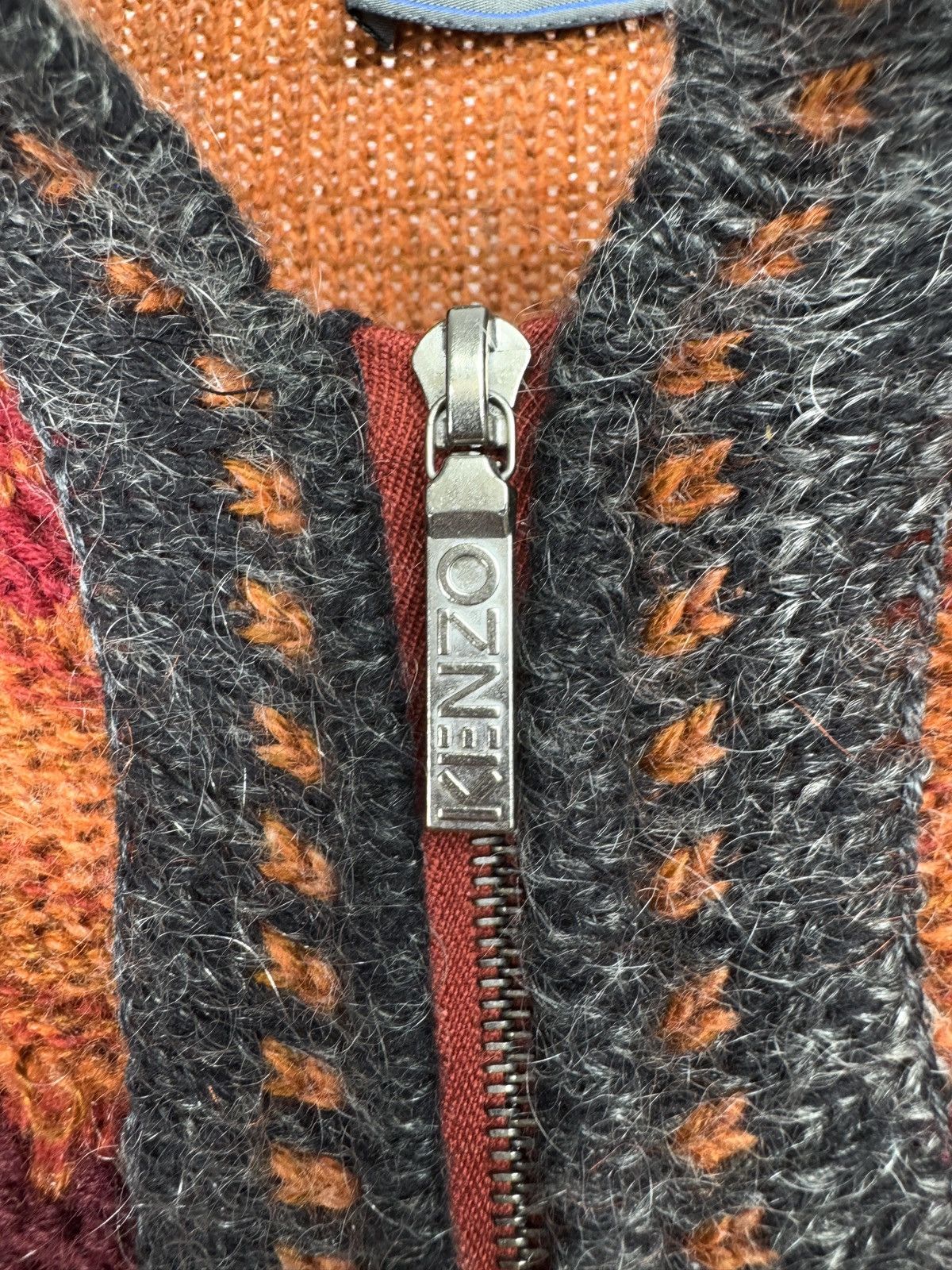 Kenzo Kenzo VNTG Wool Mohair Acrylic multicoloured 1/4 zip sweater Size US L / EU 52-54 / 3 - 8 Thumbnail