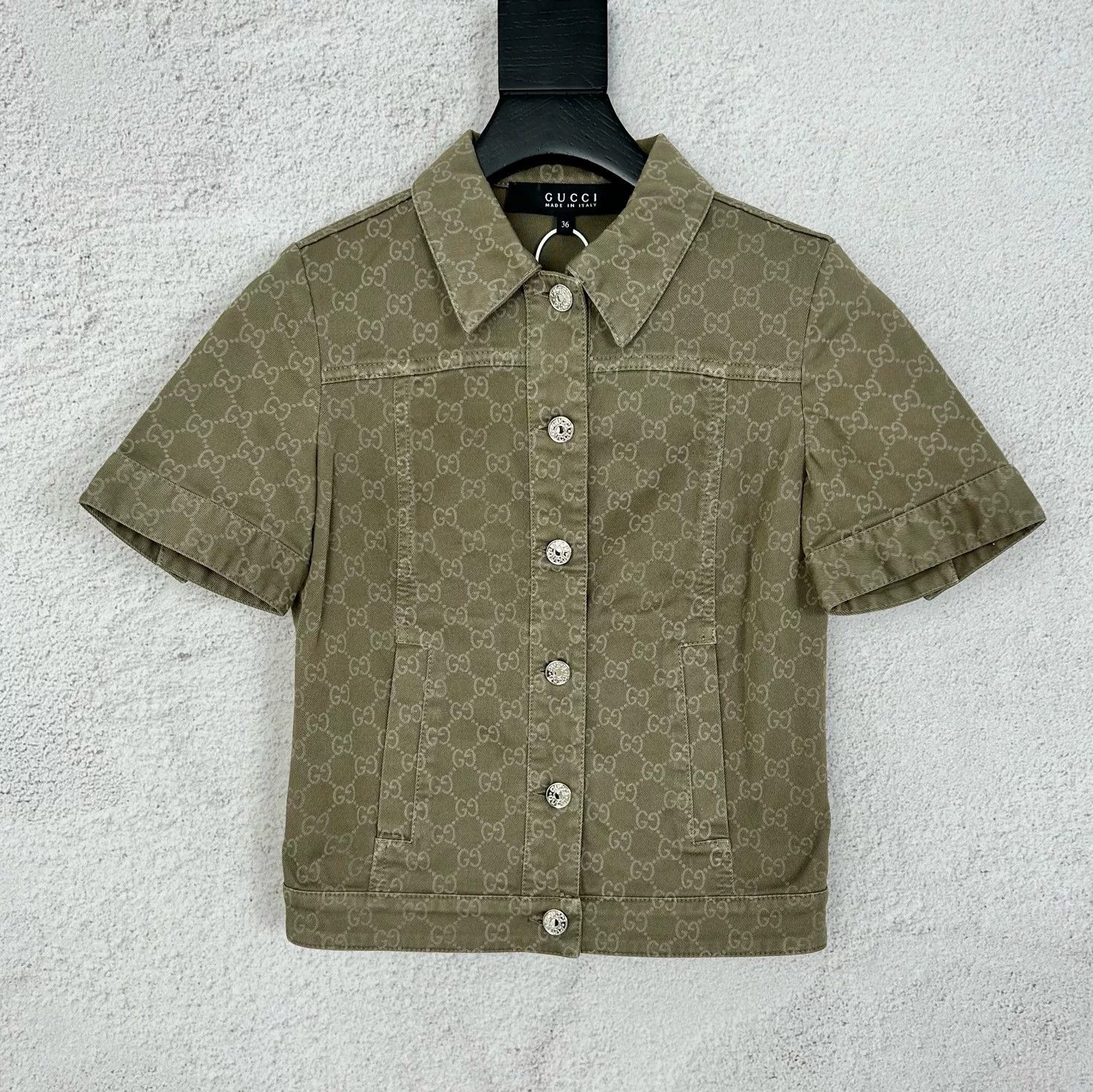 Gucci Gucci GG Monogram Denim Short Sleeve Shirt IT 36 Size XS / US 0-2 / IT 36-38 - 1 Thumbnail